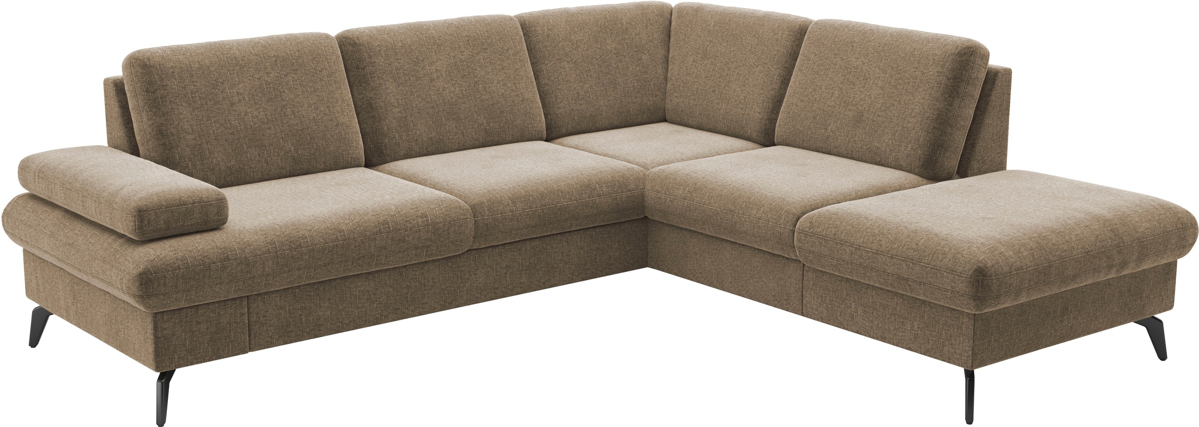 sit&more Ecksofa »Morris Jubi L-Form«, inkl. Armteilfunktion und 1 Zierkissen, wahlweise mit Bettfunktion