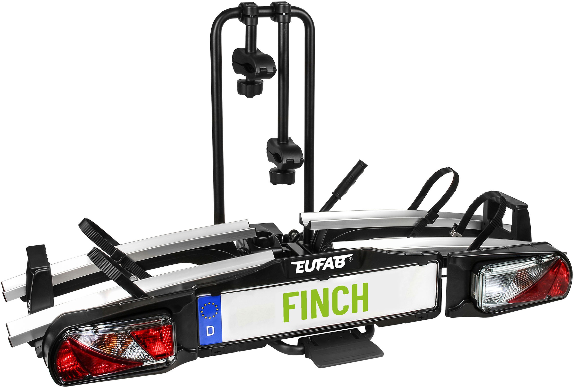 Eufab Kupplungsfahrradträger "Fahrradträger FINCH für 2 Fahrräder", silber (silberfarben)