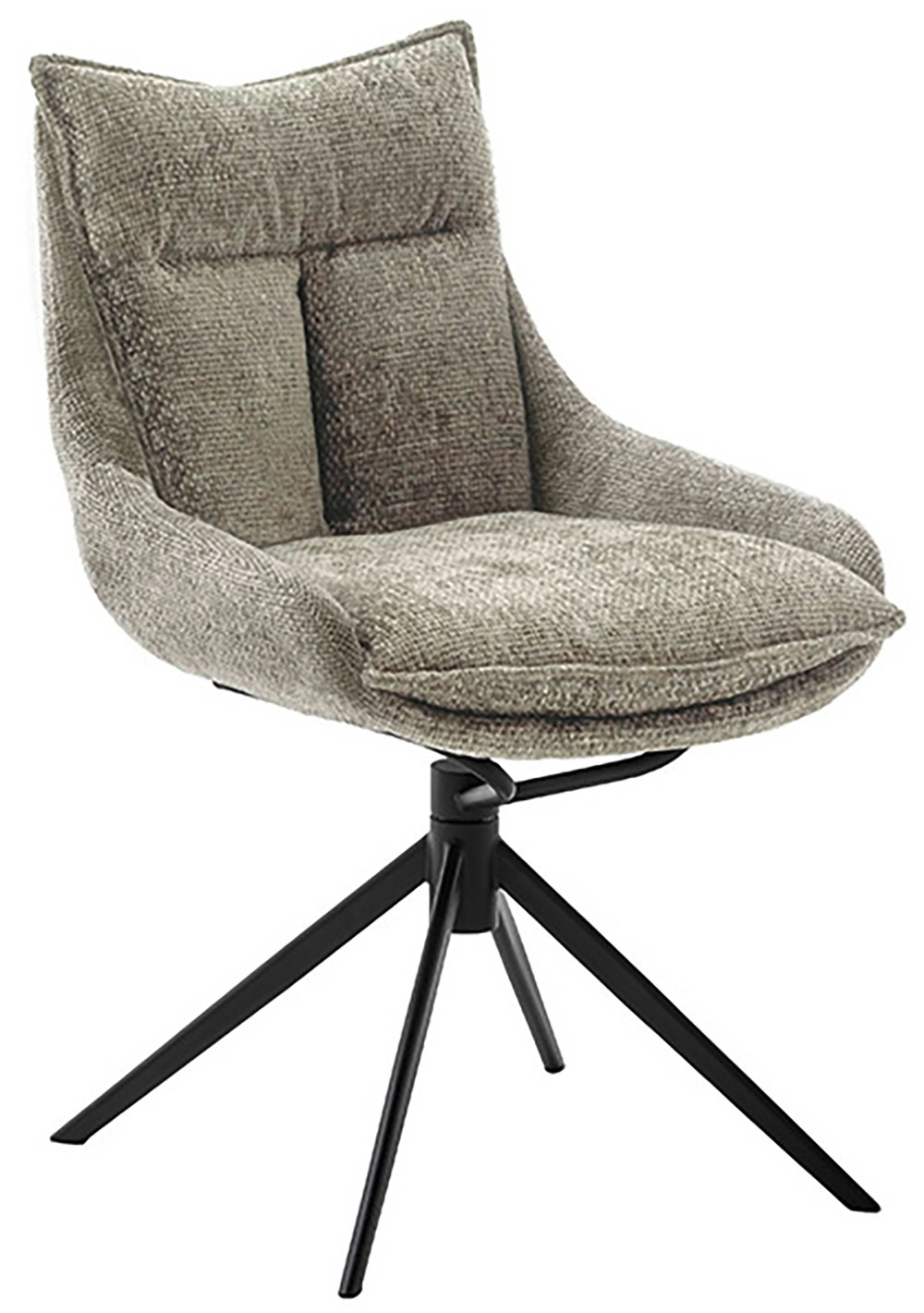 MCA furniture Esszimmerstuhl, Strukturstoff, (2er-Set), drehbar 360°, Dreh- & Schwingfunktion, Belastbarkeit 120 kg