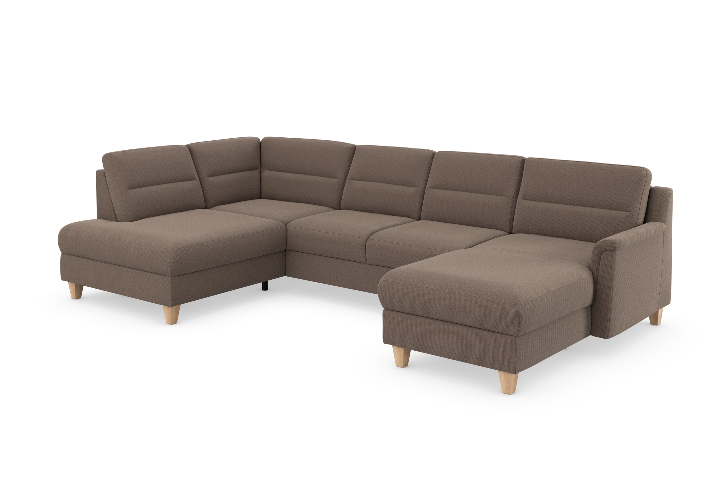sit&more Wohnlandschaft »Farö U-Form«, inklusive Federkern, wahlweise mit Bettfunktion und Bettkasten
