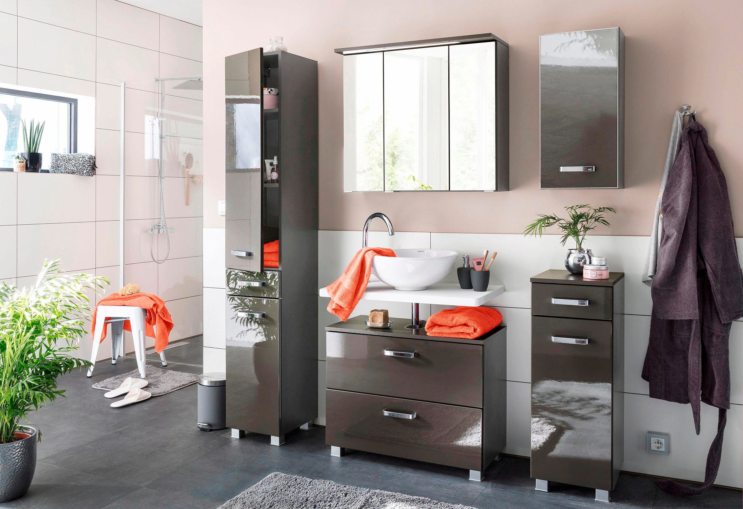 welltime Hochschrank "Ravenna" Türen mit Anschlagdämpfern günstig online kaufen