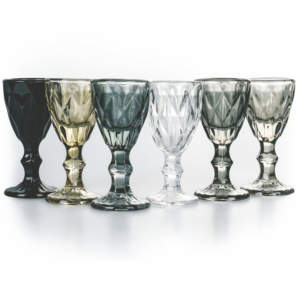 Villa d'Este Likörglas »Prisma Stones«, (Set, 6 tlg.)