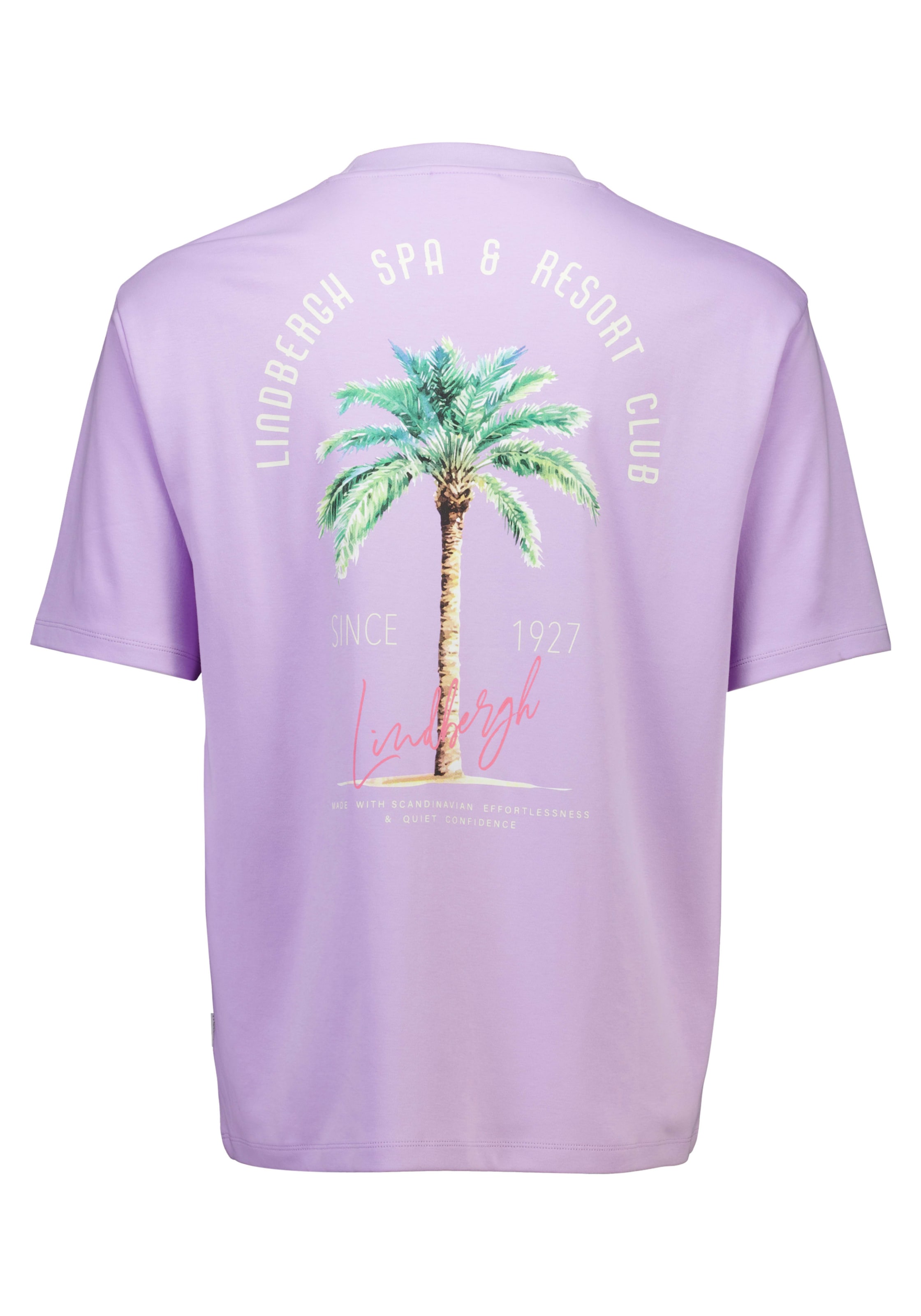 LINDBERGH Kurzarmshirt Sommershirt mit großem Rückenprint / kleinem Frontprint