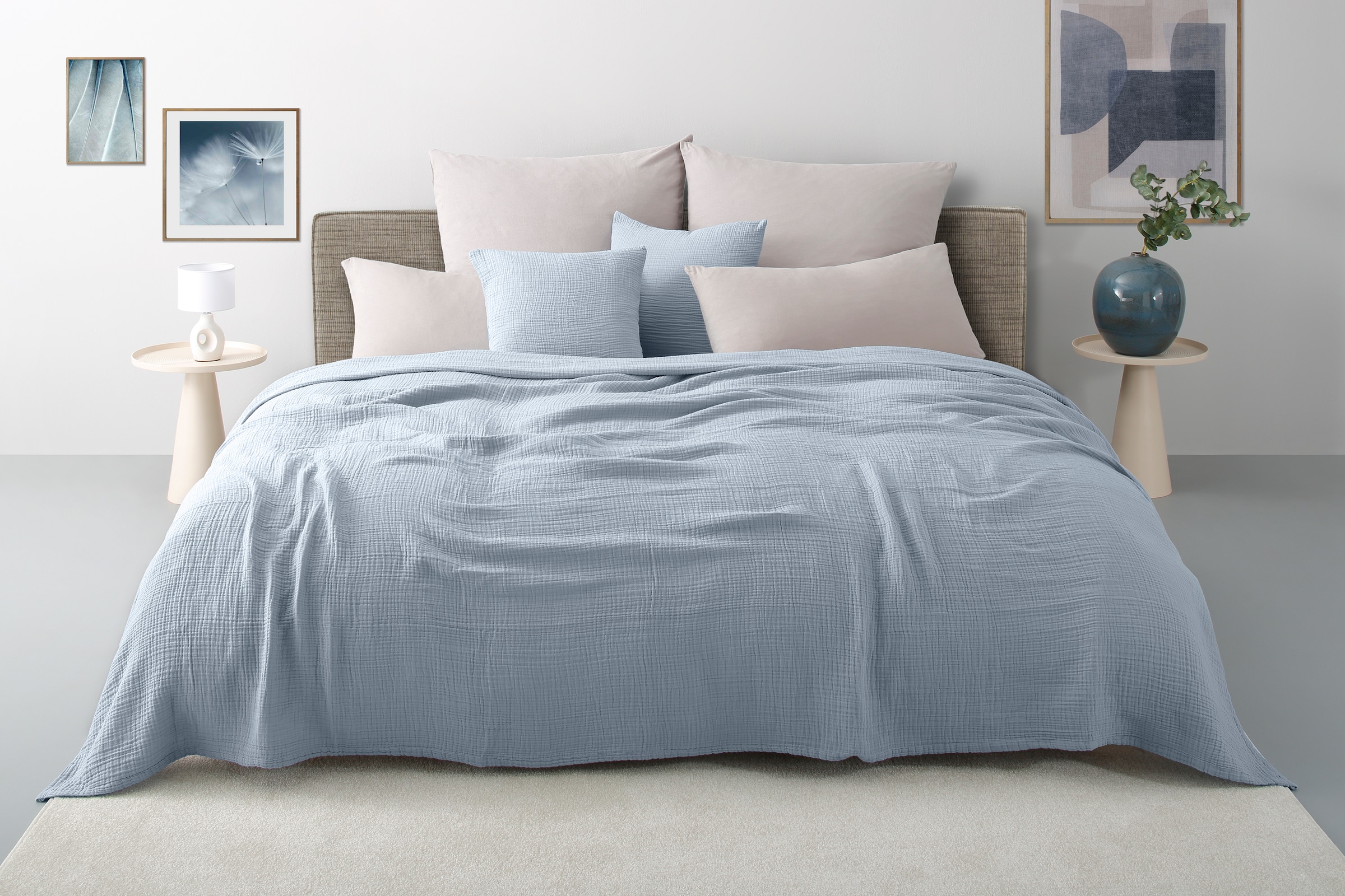 OTTO home Kissenbezug »Bailee« weiche Musselin Qualität, viele Farben erhältlich, Bezug in 50x50 cm