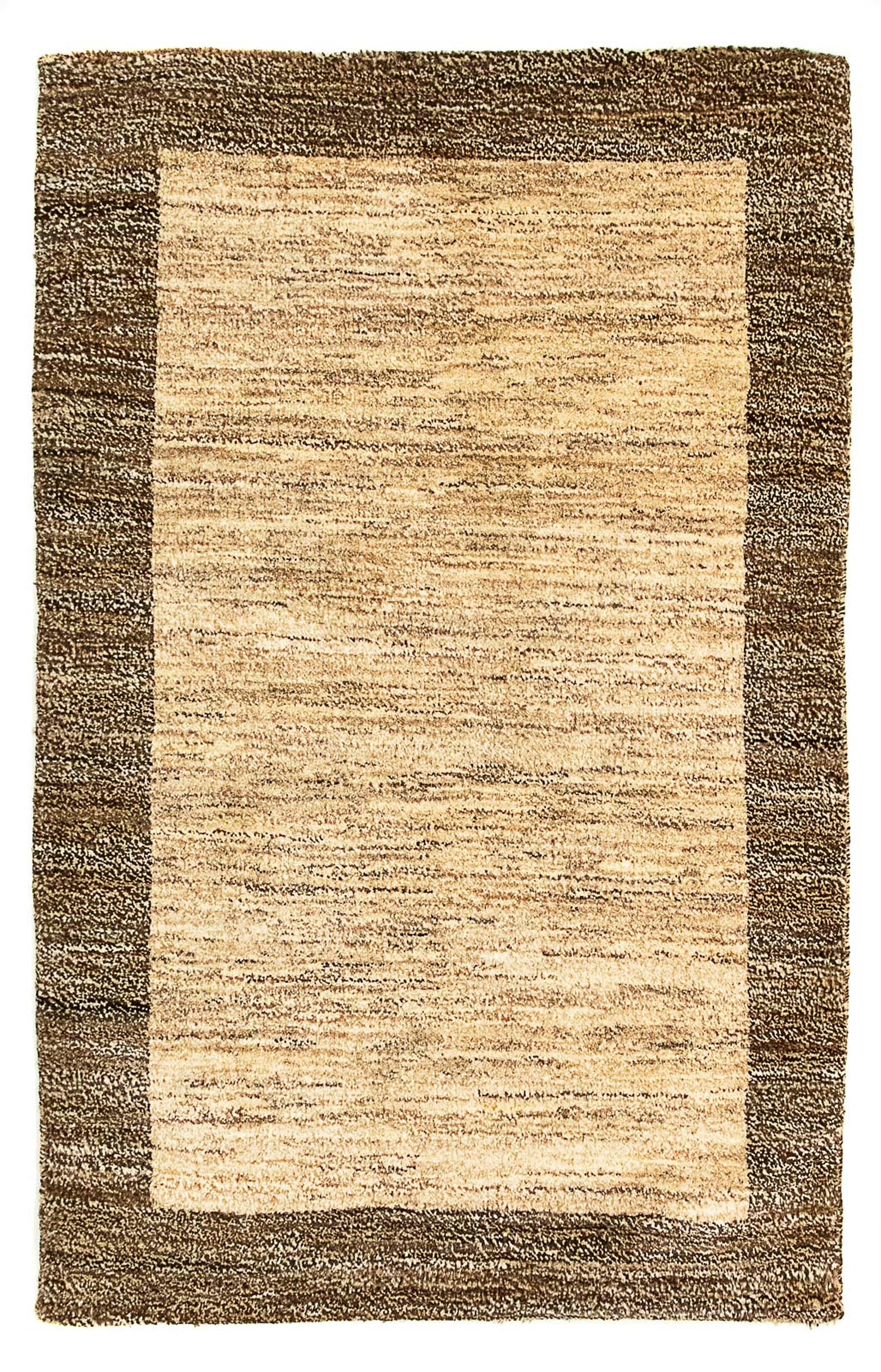 morgenland Wollteppich »Gabbeh - Indus - 99 x 64 cm - hellbraun«, rechtecki günstig online kaufen