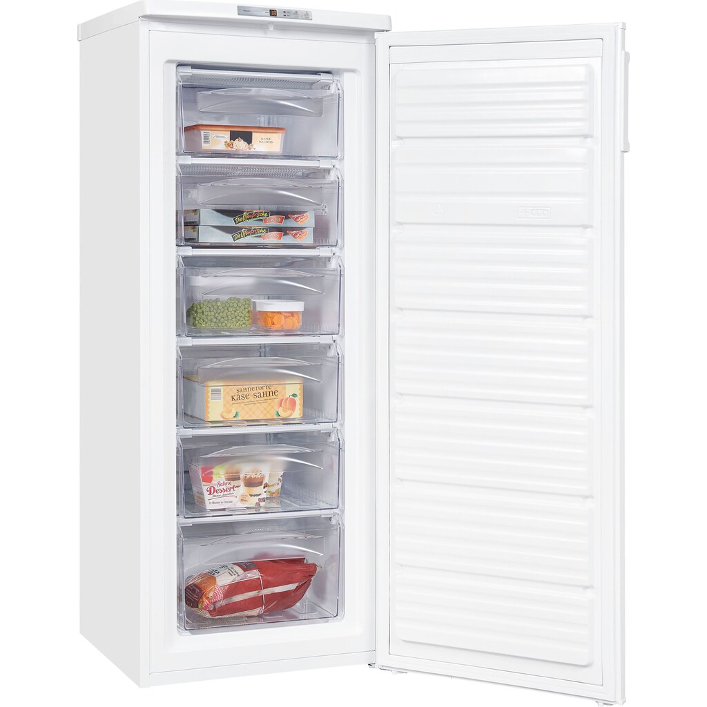 exquisit Gefrierschrank »GS235-HE-040E weiss«, 142 cm hoch, 58 cm breit