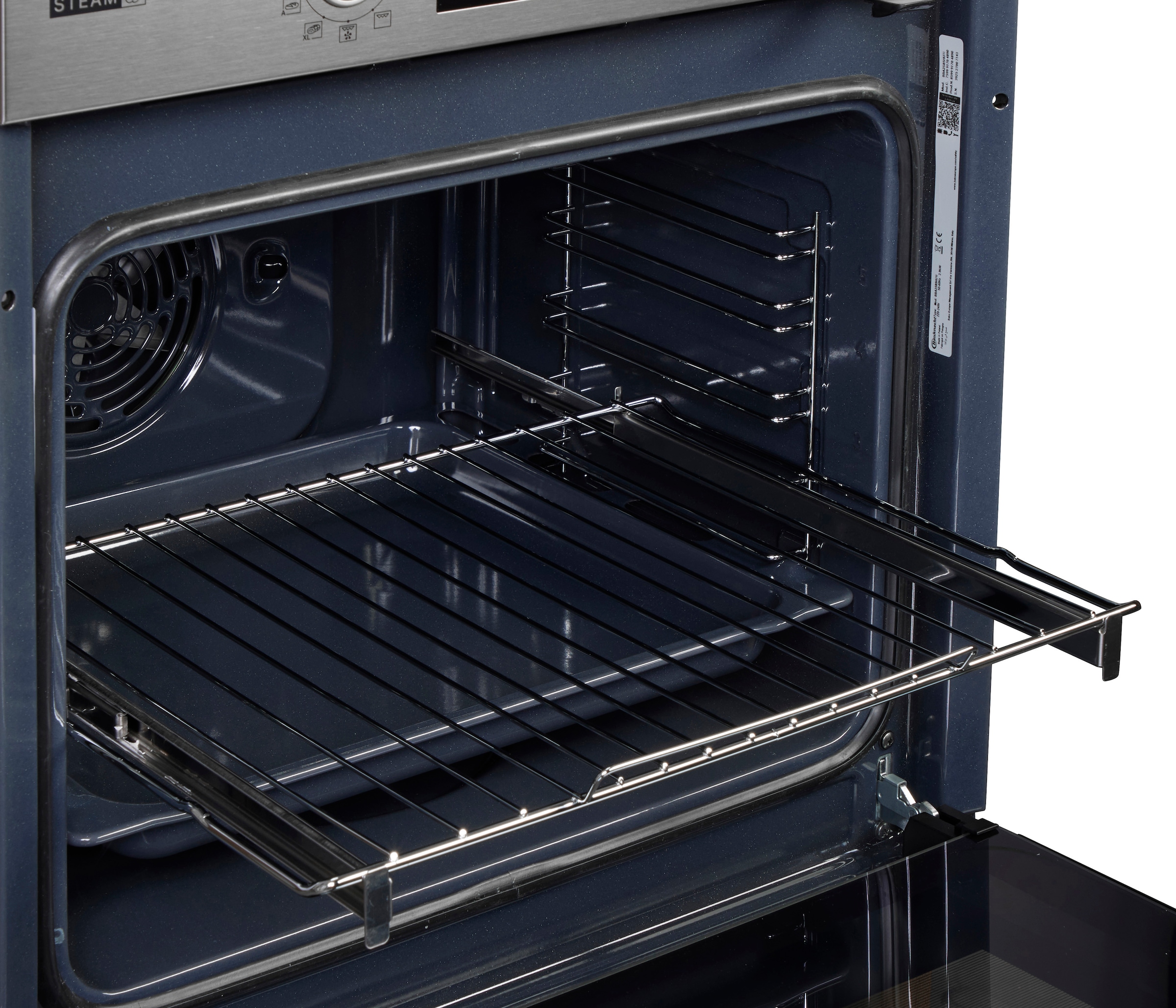 BAUKNECHT Backofen-Set »BAKO 760 Steam IN« mit 1-fach-Teleskopauszug Set, 2 Stk. tlg. GentleSteam - für ein saftiges Inneres und ein knuspriges Äußeres