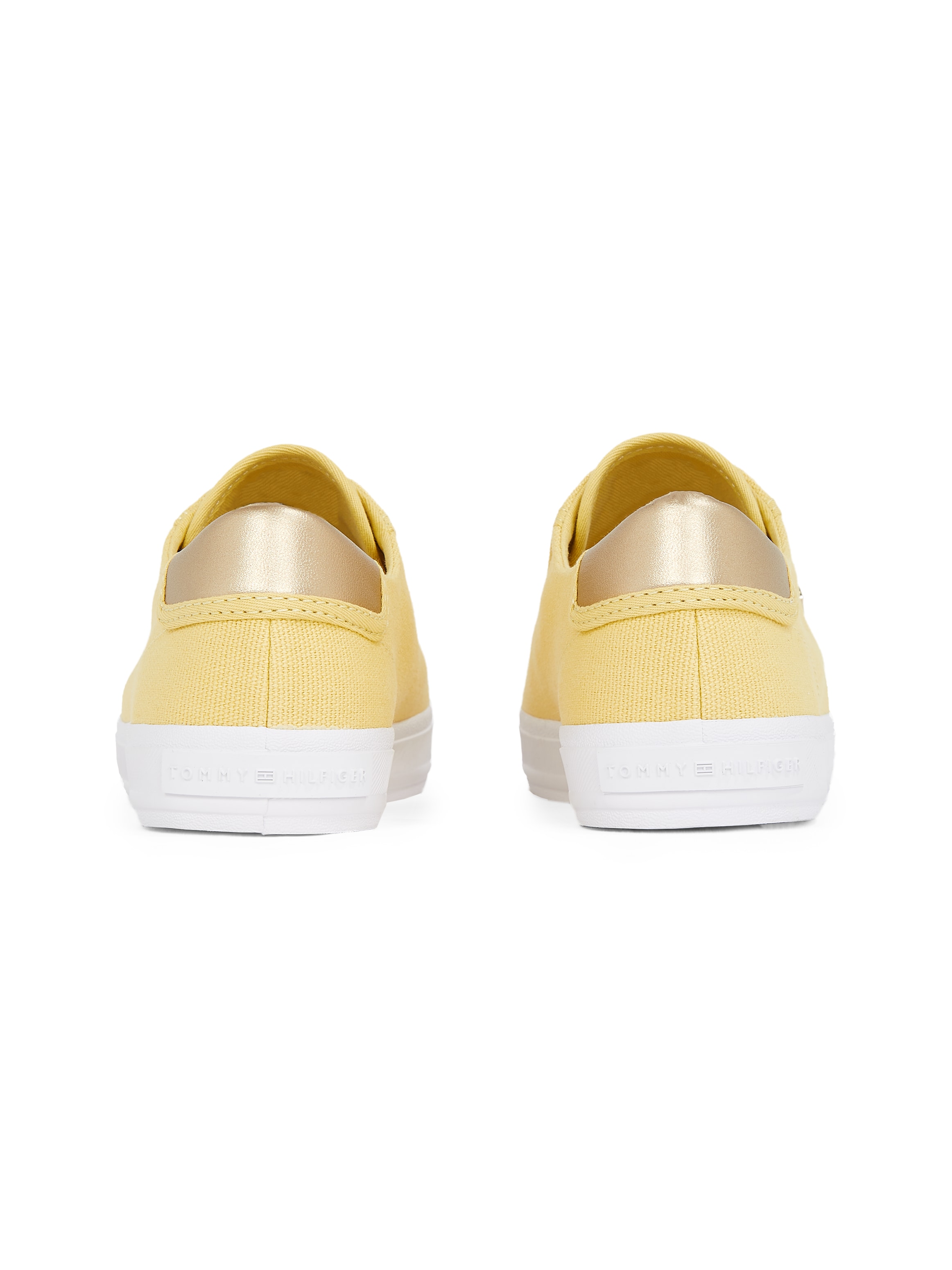 Tommy Hilfiger Plateausneaker »VULC CANVAS LACE UP SNEAKER«, Freizeitschuh, Halbschuh, Schnürschuh, in schmaler Form