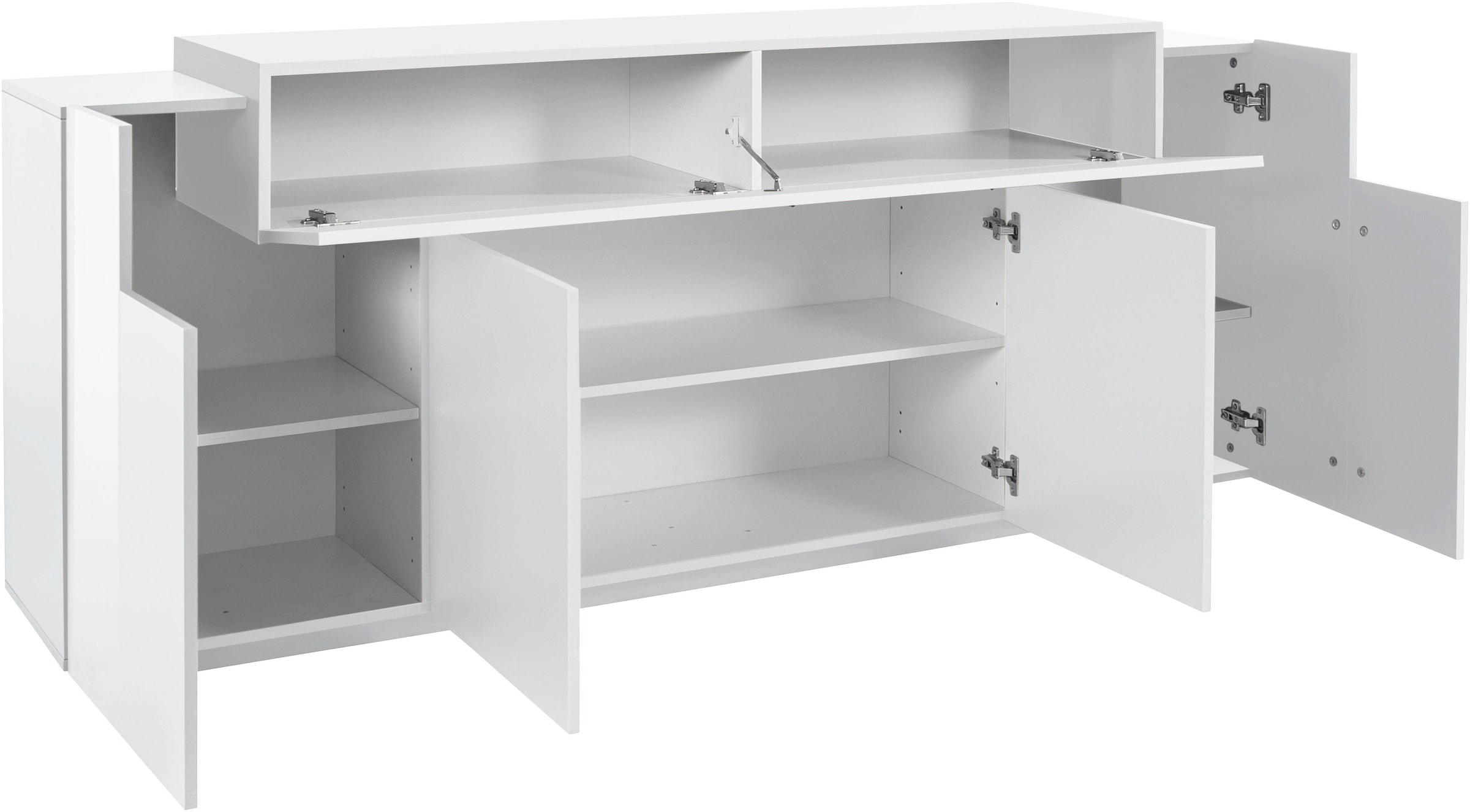 INOSIGN Sideboard »Coro, Kommode, Schrank, Kredenz, grifflos mit Einlegeböden«, 1 klappe,4 Türen, Doppeltiefe, B/T/H 200x45x85,6cm