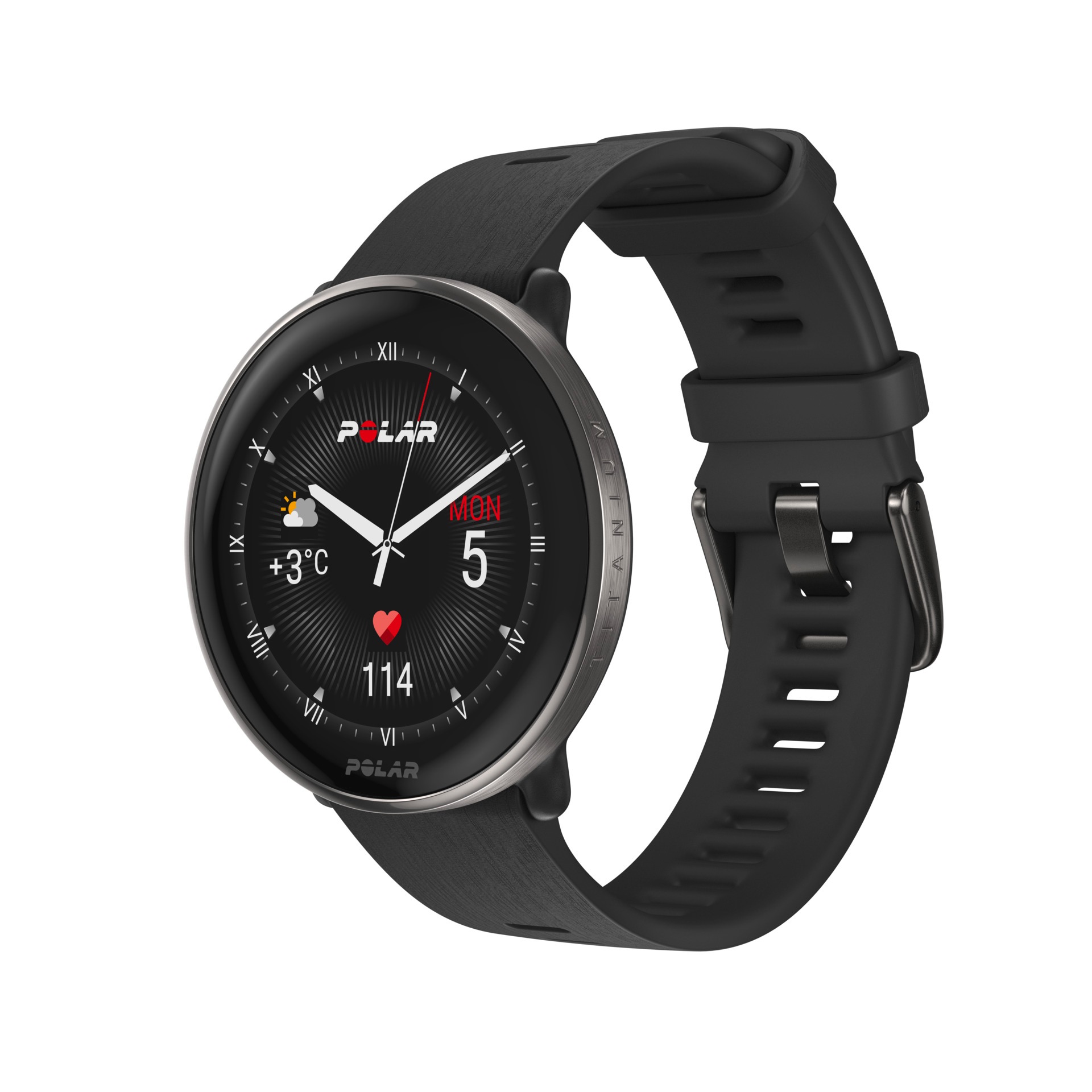 POLAR Smartwatch »IGNITE 3 TITANIUM« (3, 3 cm / 1, 28 ′′) Grau