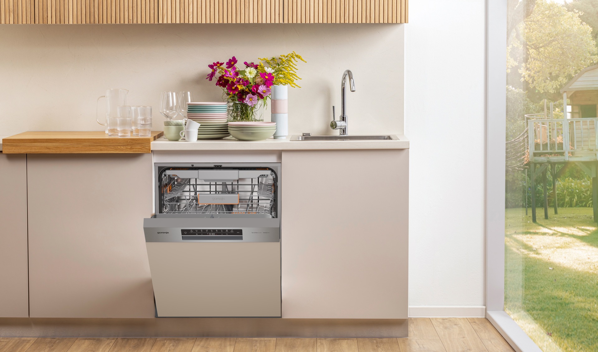 GORENJE teilintegrierbarer Geschirrspüler »GI673C90X«, 16 Maßgedecke, TotalDry - auto. Türöffnung