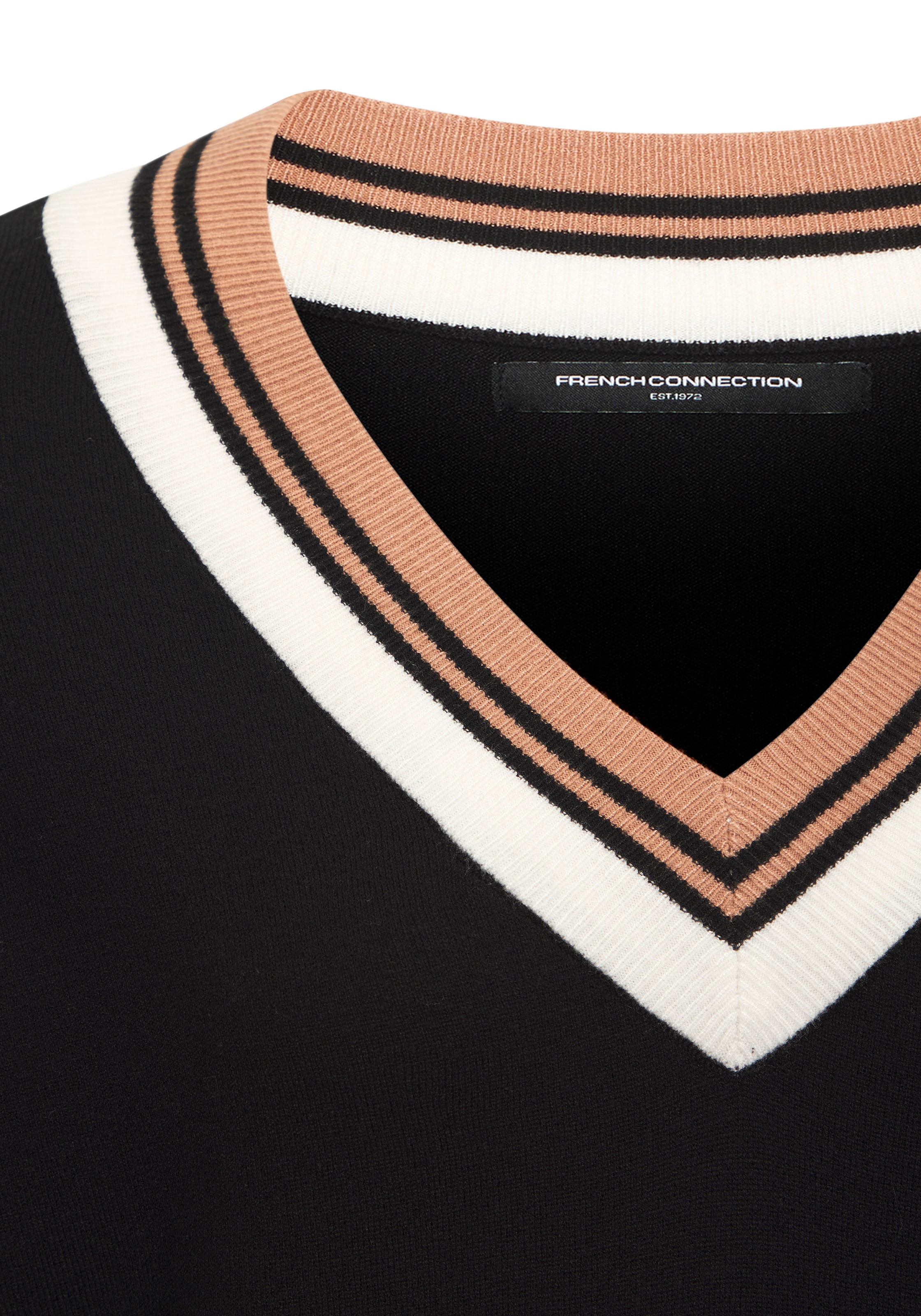 French Connection Strickpullover mit Kontraststreifen