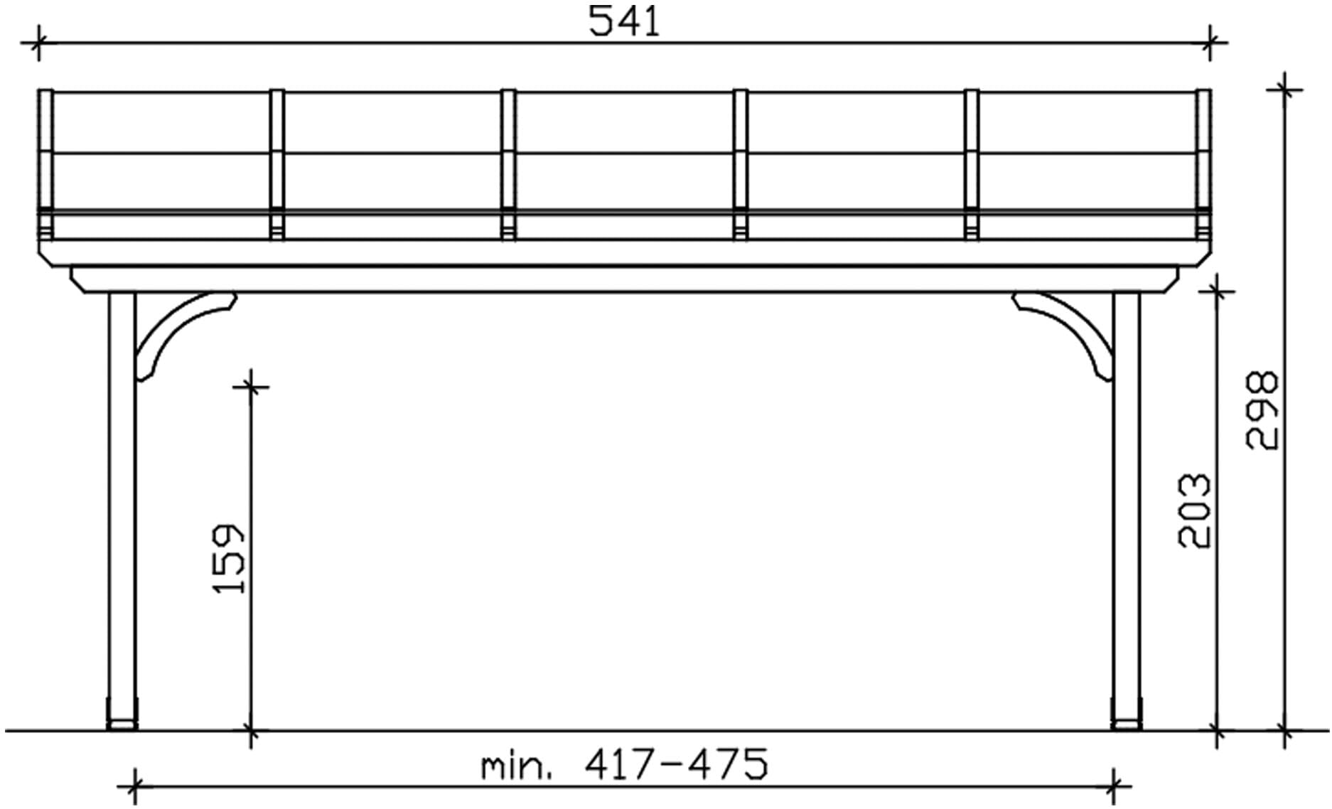 Skanholz Terrassendach »Verona« Leimholz