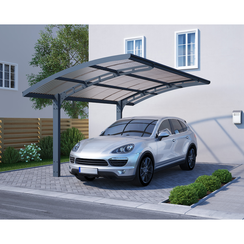 PALRAM - CANOPIA Einzelcarport »Arizona« Aluminium 260 cm Anthrazit 100% UV-geschützt Anthrazit