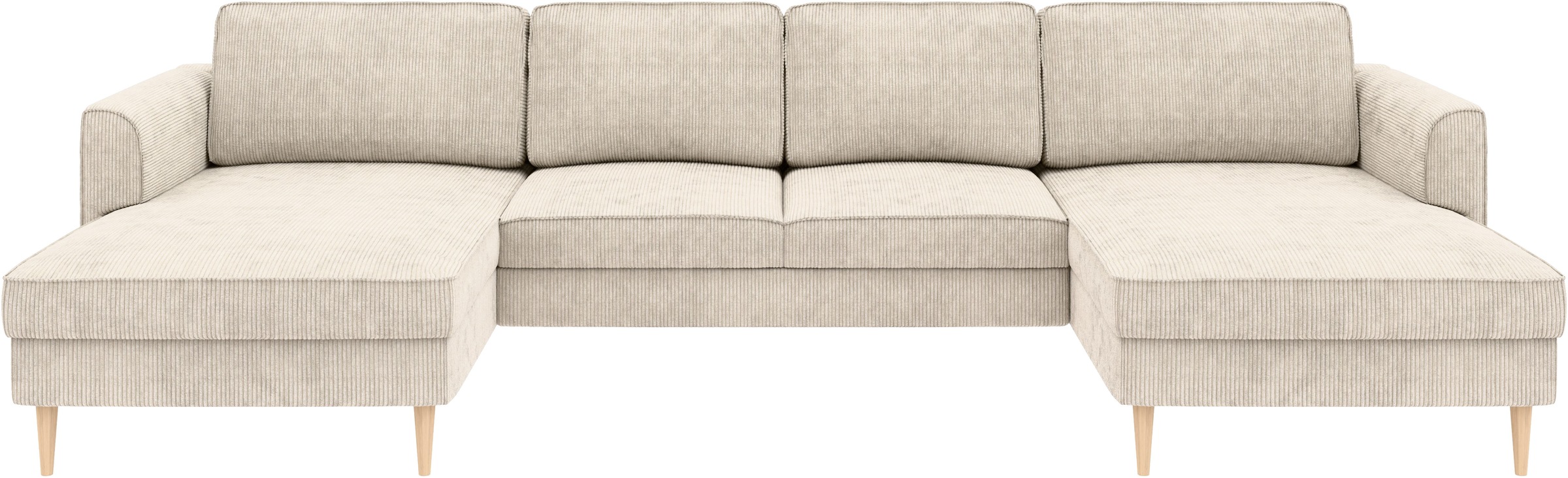 Home affaire Wohnlandschaft »Booster Couch wahlweise mit Schlaffunktion und Bettkasten-auch in Cord«, Sofa in U-Form, Breite 305 cm