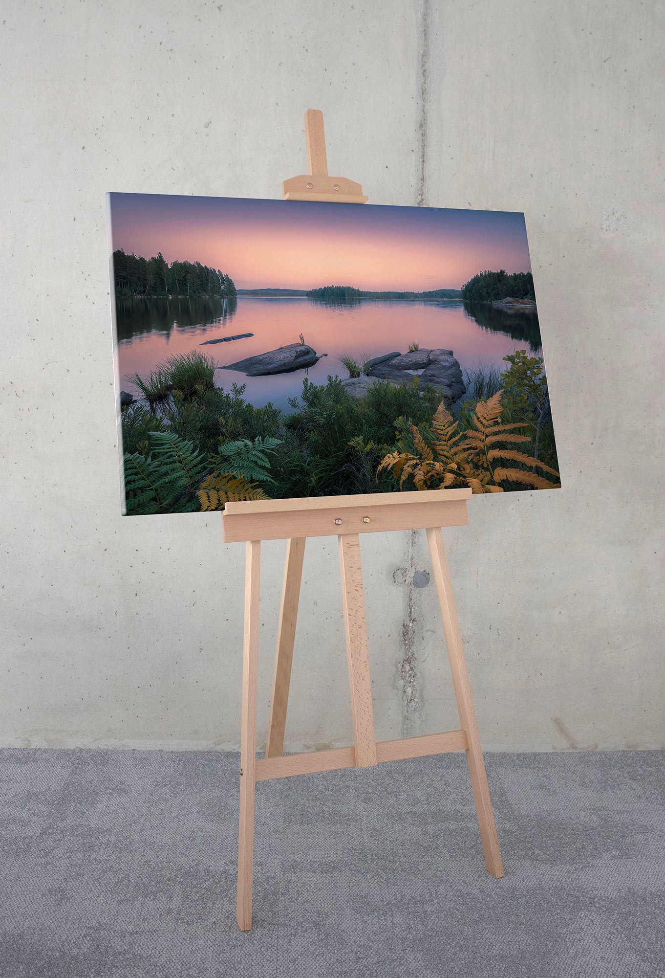 Komar Leinwandbild »Swedish Blues - Größe 90 x 60 cm«, Baum-Blätter-Natur-Berge-Blumen-Foto-Jahreszeiten-Landschaft-Meer-Strand-Palmen, (Packung, 1 St.), Keilrahmenbild mi Echtholzrahmen