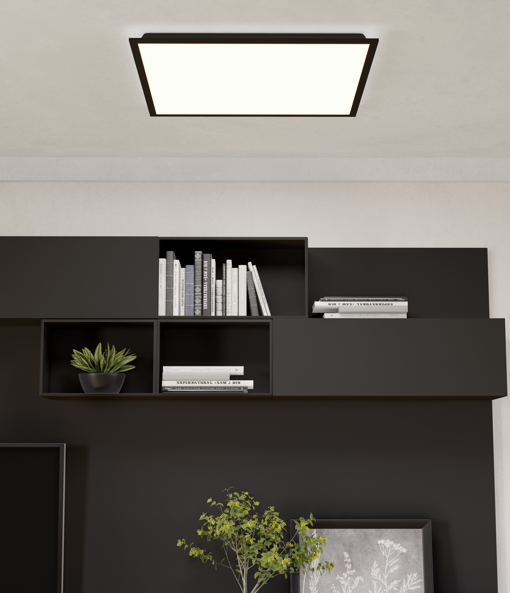 EGLO Deckenleuchte »MORADILLO Deckenlampe - Stahl - LED - 32,5W - IP20« LED-Modul 1 Stk. Kaltweiß | Neutralweiß | Warmweiß Wohzimmerlampe, Esszimmerlampe, Flur, Schlafzimmer, L59,5xB59,5xH6,1cm