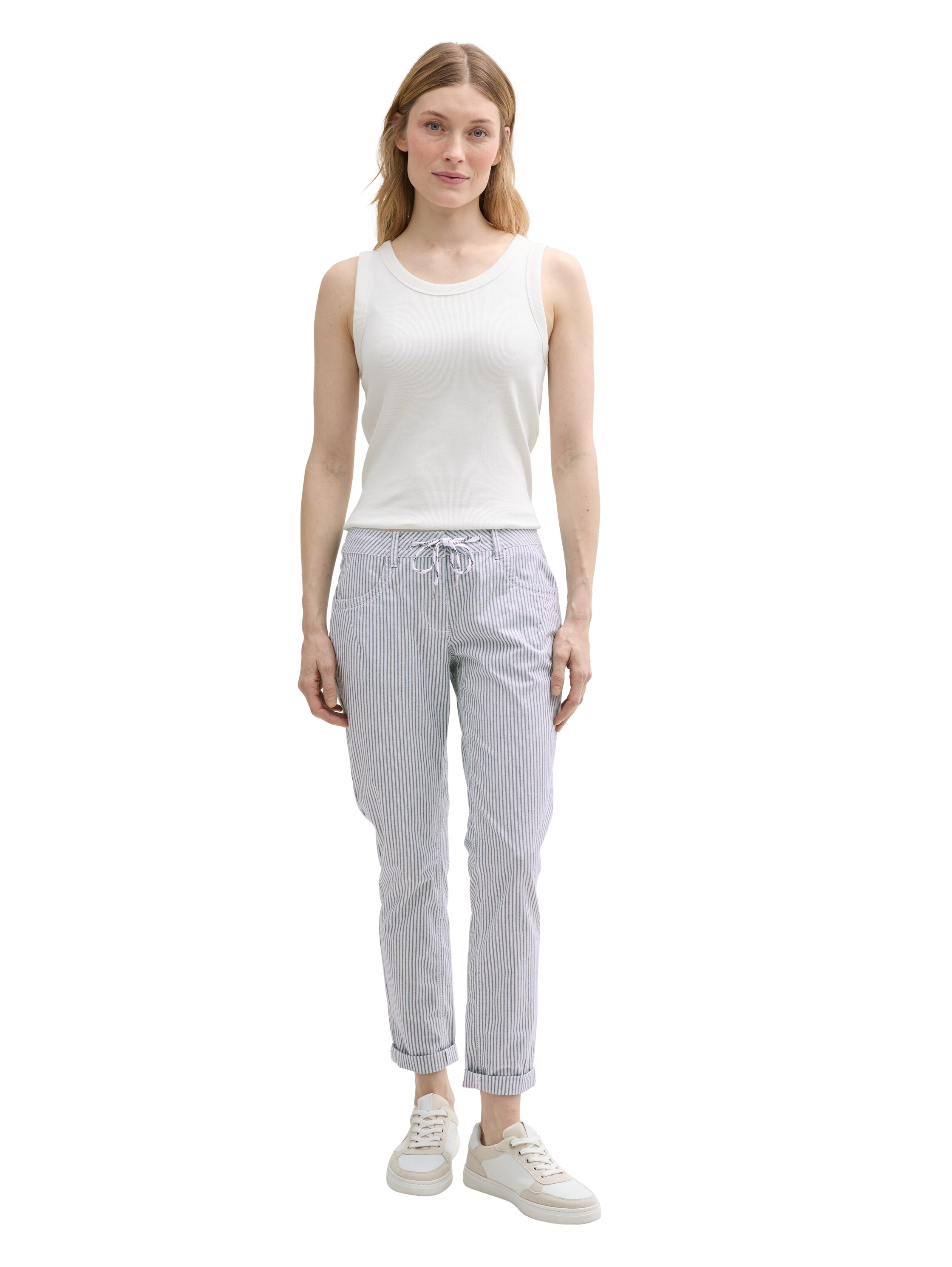 TOM TAILOR Stoffhose, Sommerhose im Streifendesign und mit Kordelzug