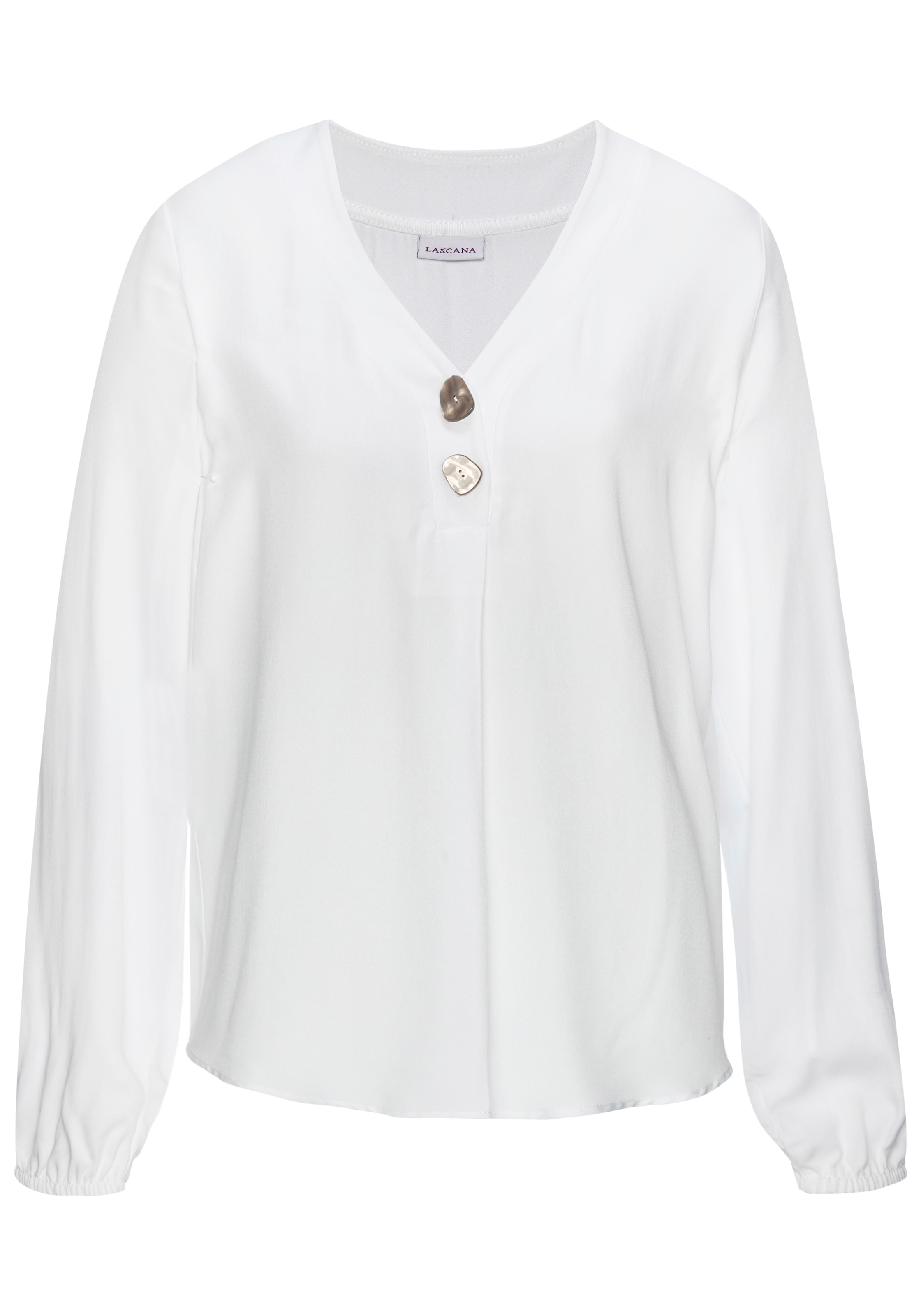 LASCANA Langarmbluse mit modischen Knöpfen