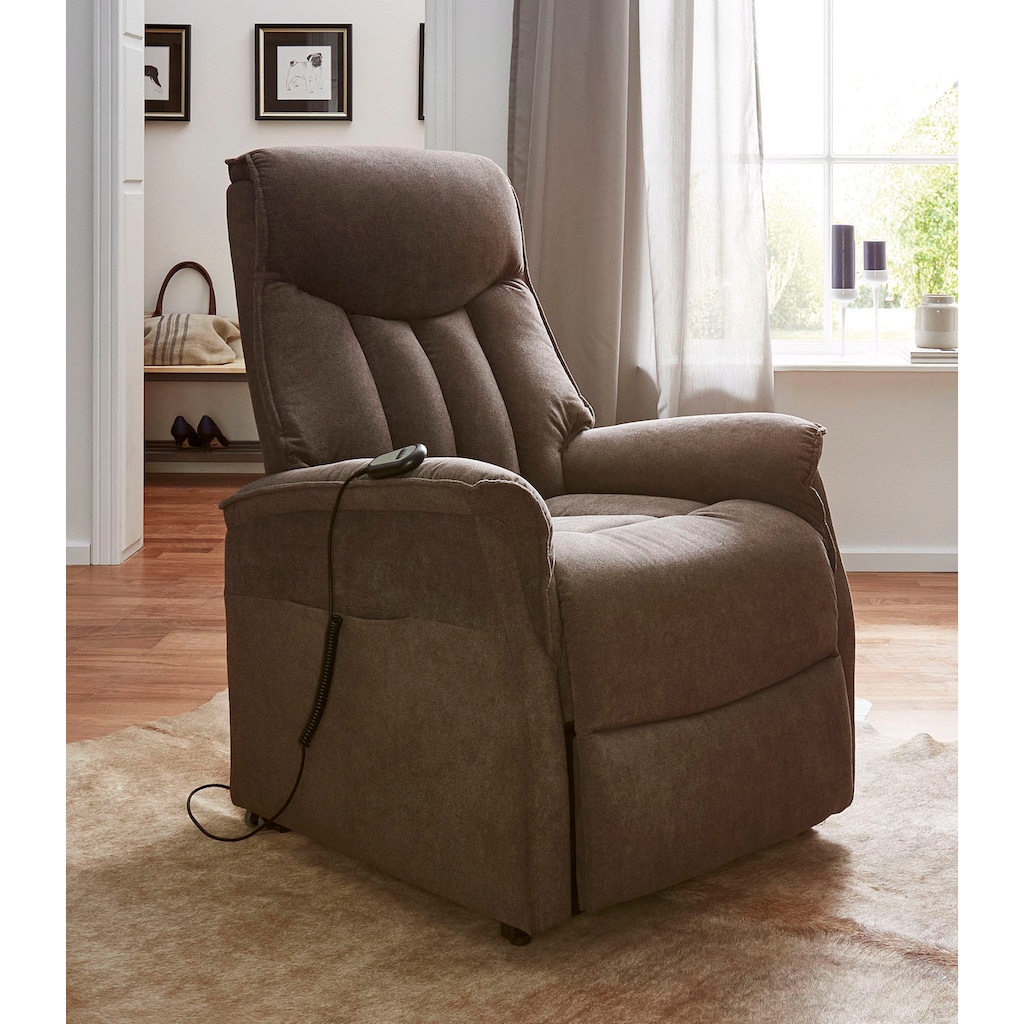 Duo Collection TV-Sessel »Aurora XXL bis 150 kg belastbar, mit elektrischer Aufstehhilfe«, Relaxfunktion und Taschenfederkern mit Stahlwellenunterfederung