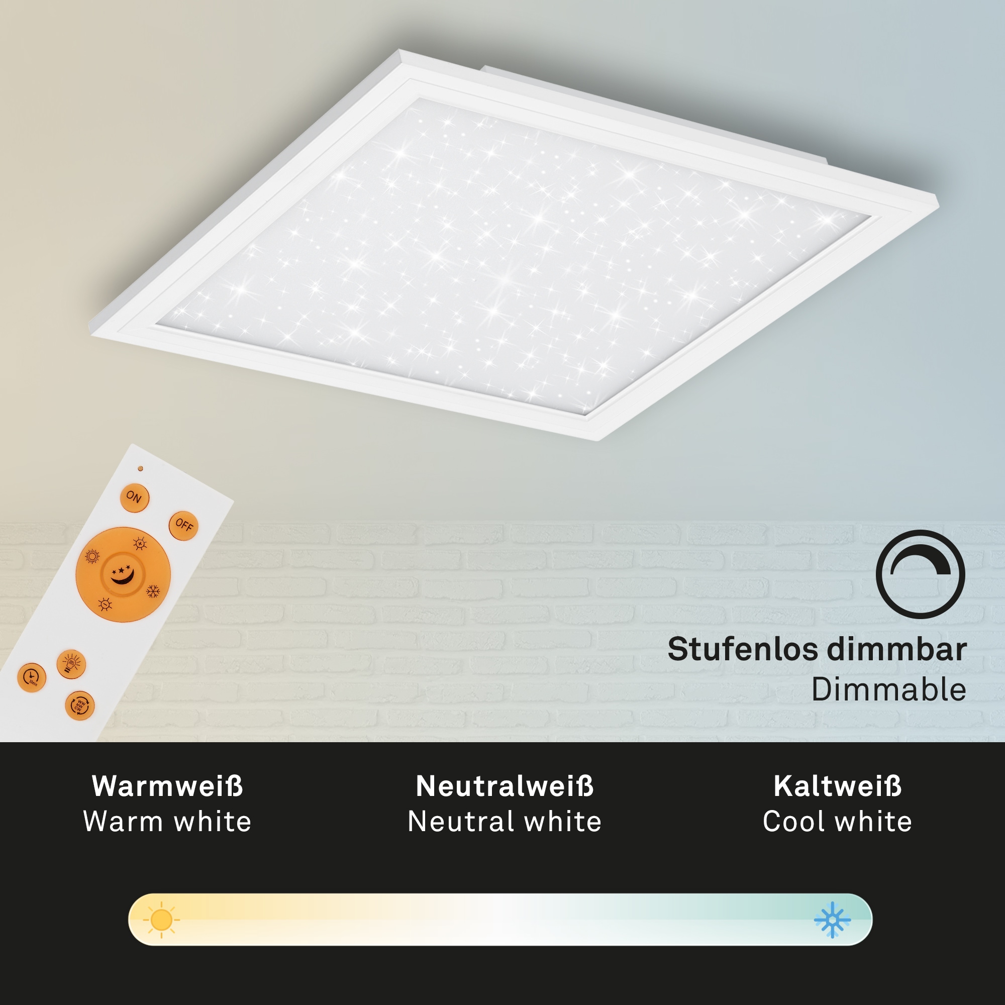 Briloner Leuchten LED Panel »PALLAS« mit Fernbedienung