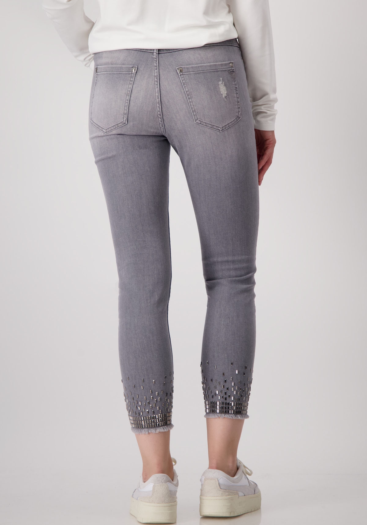 Monari 7/8-Jeans »Hose Jeans Schmuck«, mit Strass