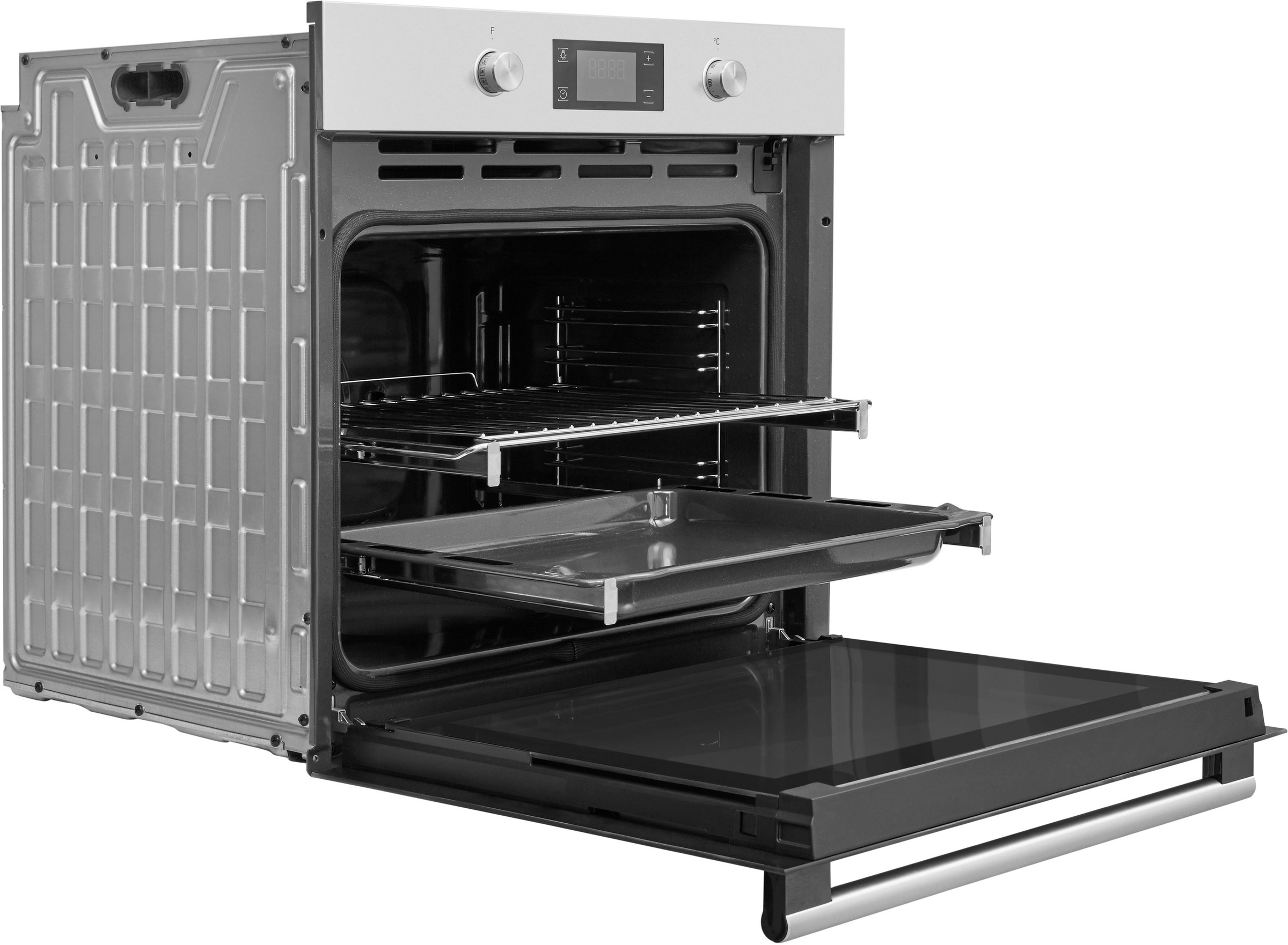 BAUKNECHT Backofen-Set »BAKO 800 PYRO IND«, BAR2 KP8V2 IN, mit 2-fach-Teleskopauszug, Pyrolyse-Selbstreinigung