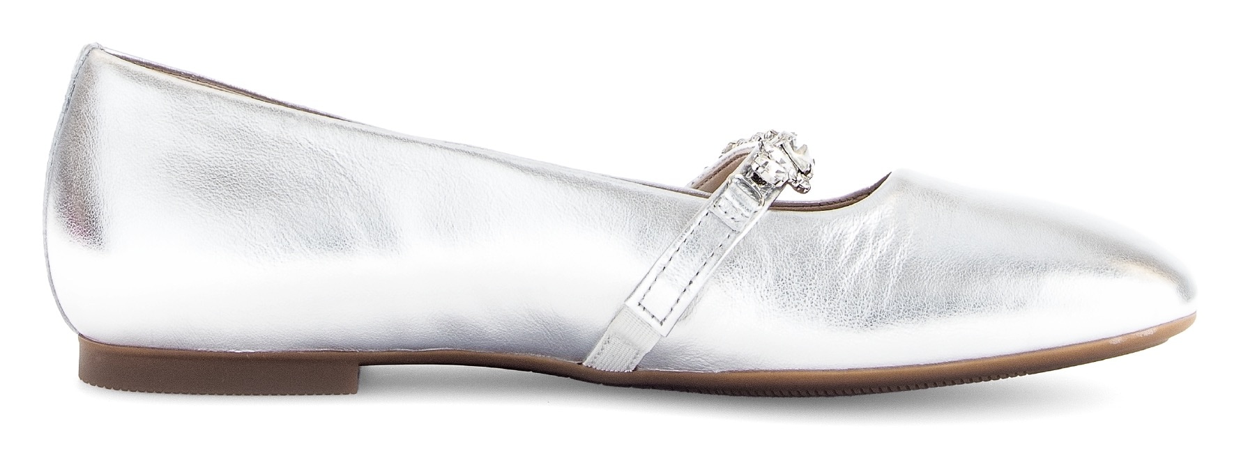 Gabor Ballerina, Blockabsatz, Bequemschuh, Flats mit funkelnden Schmucksteinen