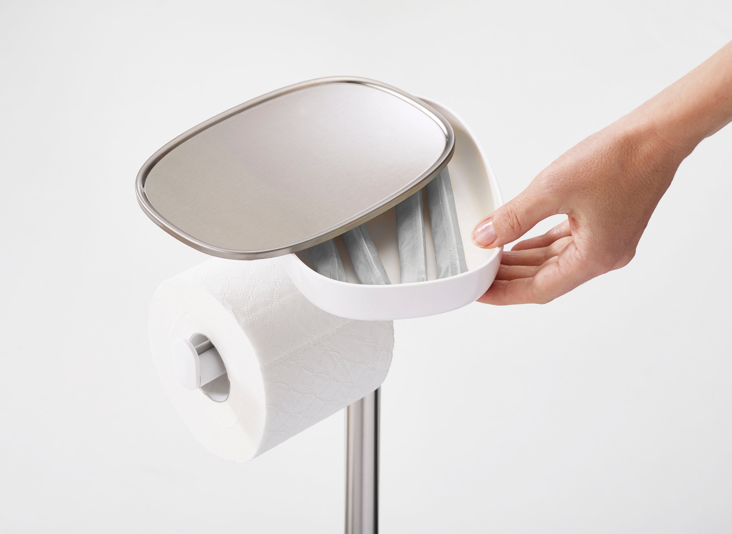 Joseph Joseph Toilettenpapierhalter »EasyStore™«, mit integrierter bestellen 74 cm online Toilettenbürste, Flex Höhe