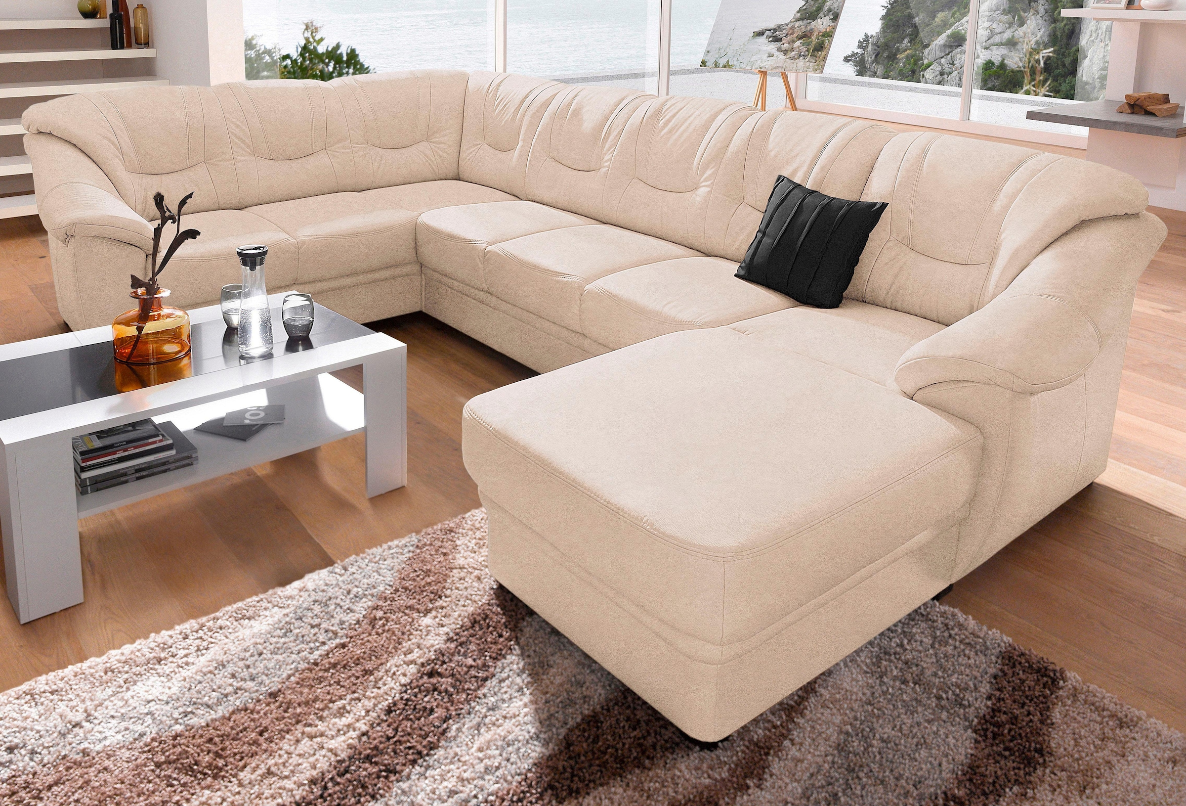 sit&more Wohnlandschaft »Savona U-Form, B: 320 cm« optional Bettfunktion, F günstig online kaufen