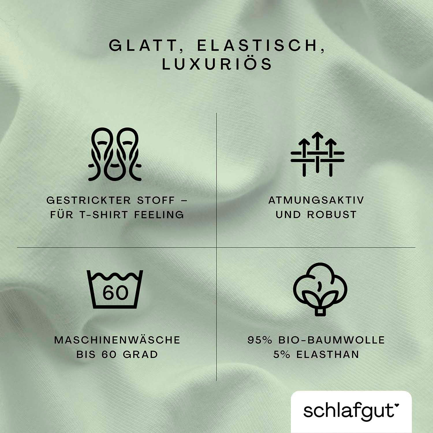 Schlafgut Spannbettlaken »Premium«, Zero Waste Verpackung, PREMIUM Qualität