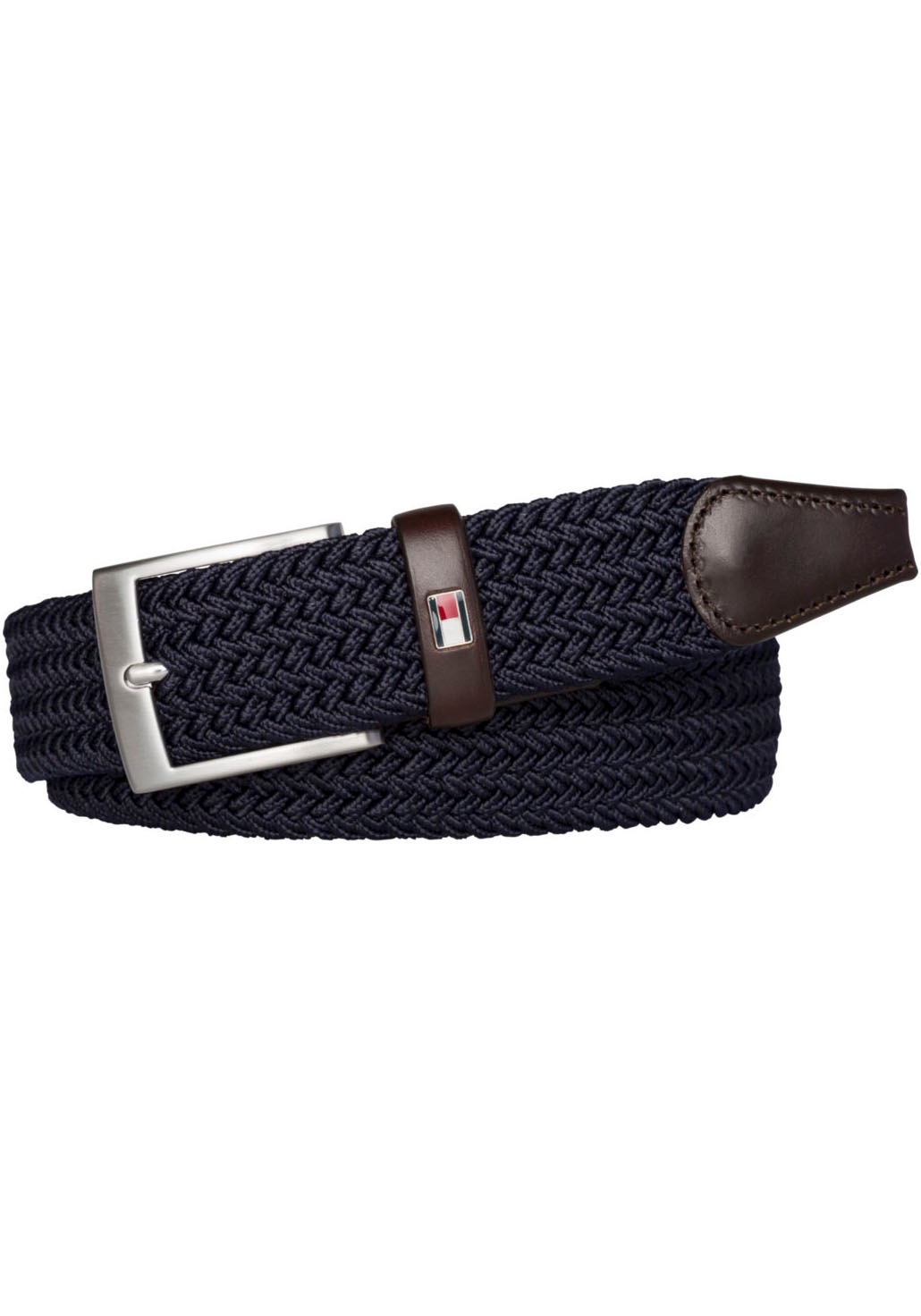 Tommy Hilfiger Stoffgürtel »New Adan Belt 3,5 cm«, NEW ADAN BELT aus geflochtenem Stretch-Gurtbandgewebe