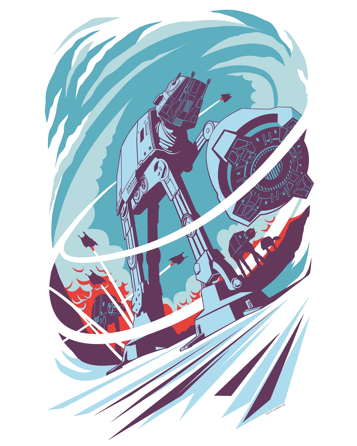 Komar Bild "Star Wars Classic Vector Hoth", Star Wars, (1 St.), Wandbild zu günstig online kaufen