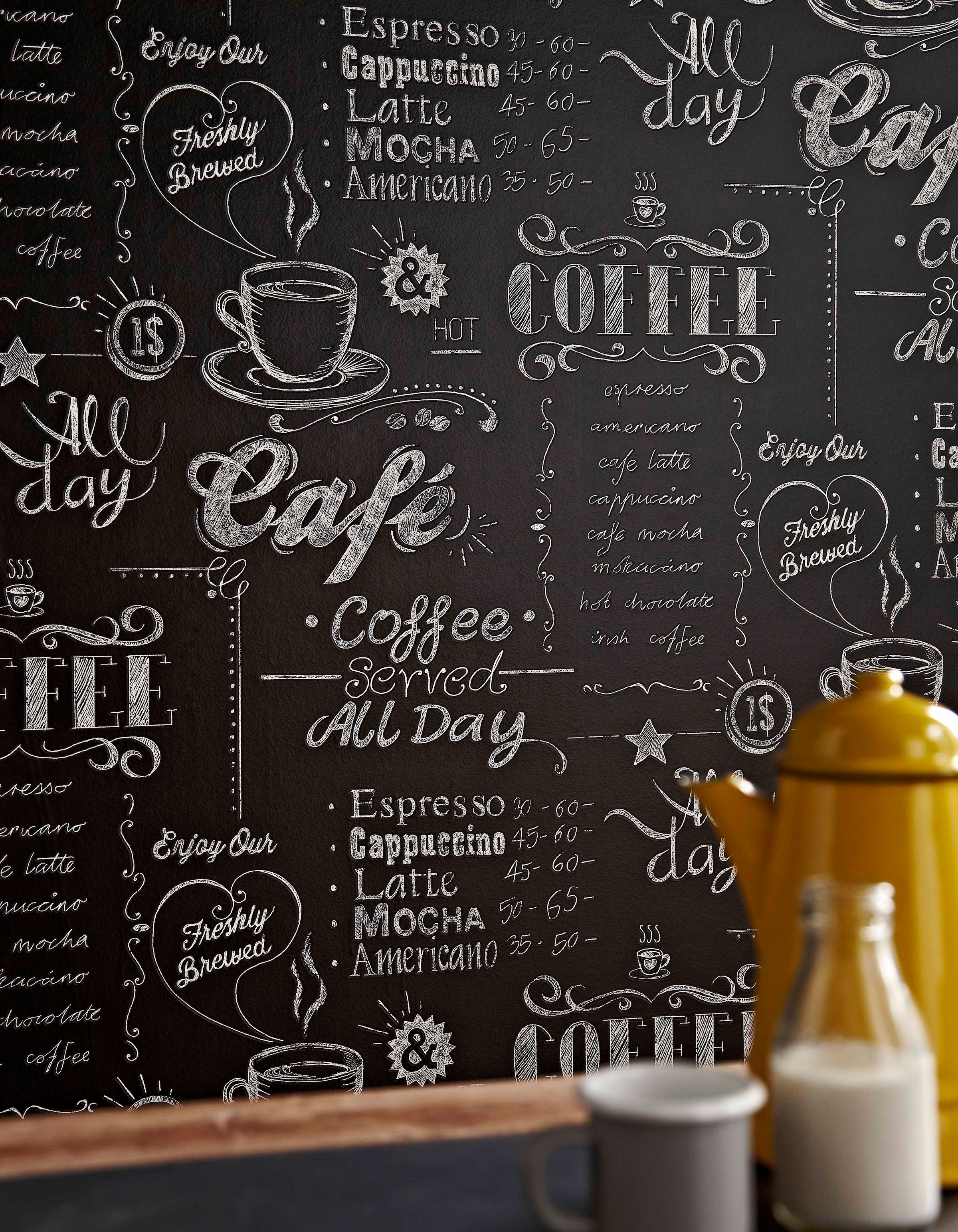Superfresco Easy Vliestapete »Coffee Shop«, mit Schrift, Coffee Shop Kaffee 1000x52cm