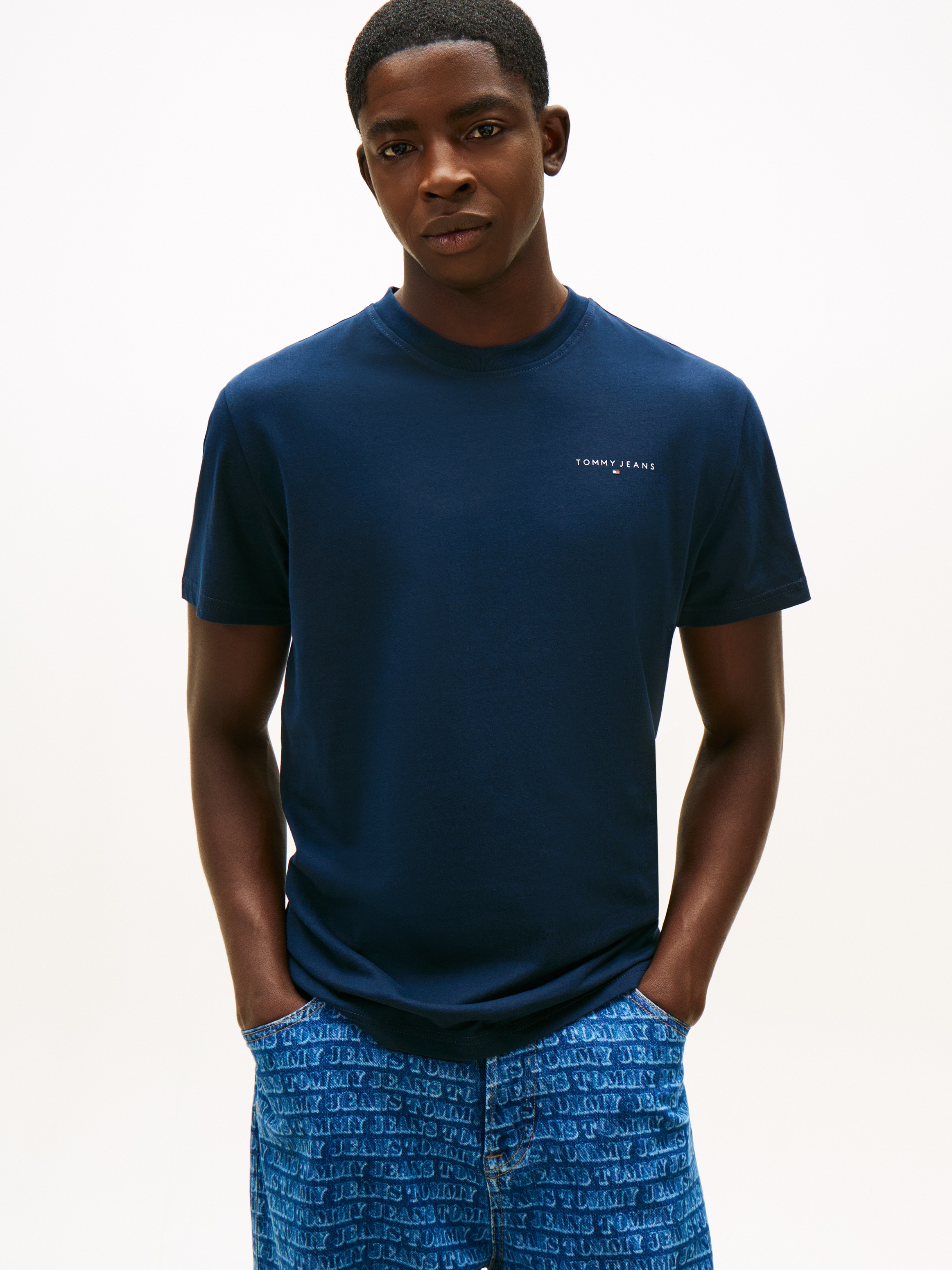 Tommy Jeans T-Shirt »TJM SLIM FIT LINEAR 2PACK« Packung, 2 tlg. Rundhals, Jersey