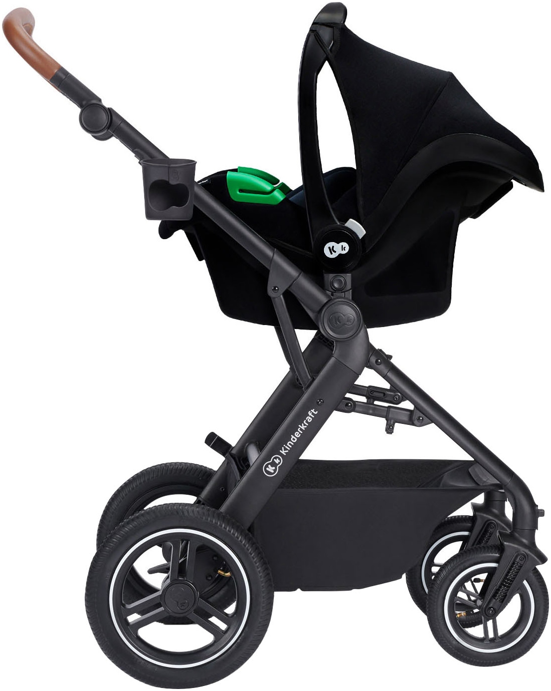 Kinderkraft Kombi-Kinderwagen »B-TOUR PRO 3in1« 22 kg inkl. Babyschale, Adaptern, Wickeltasche