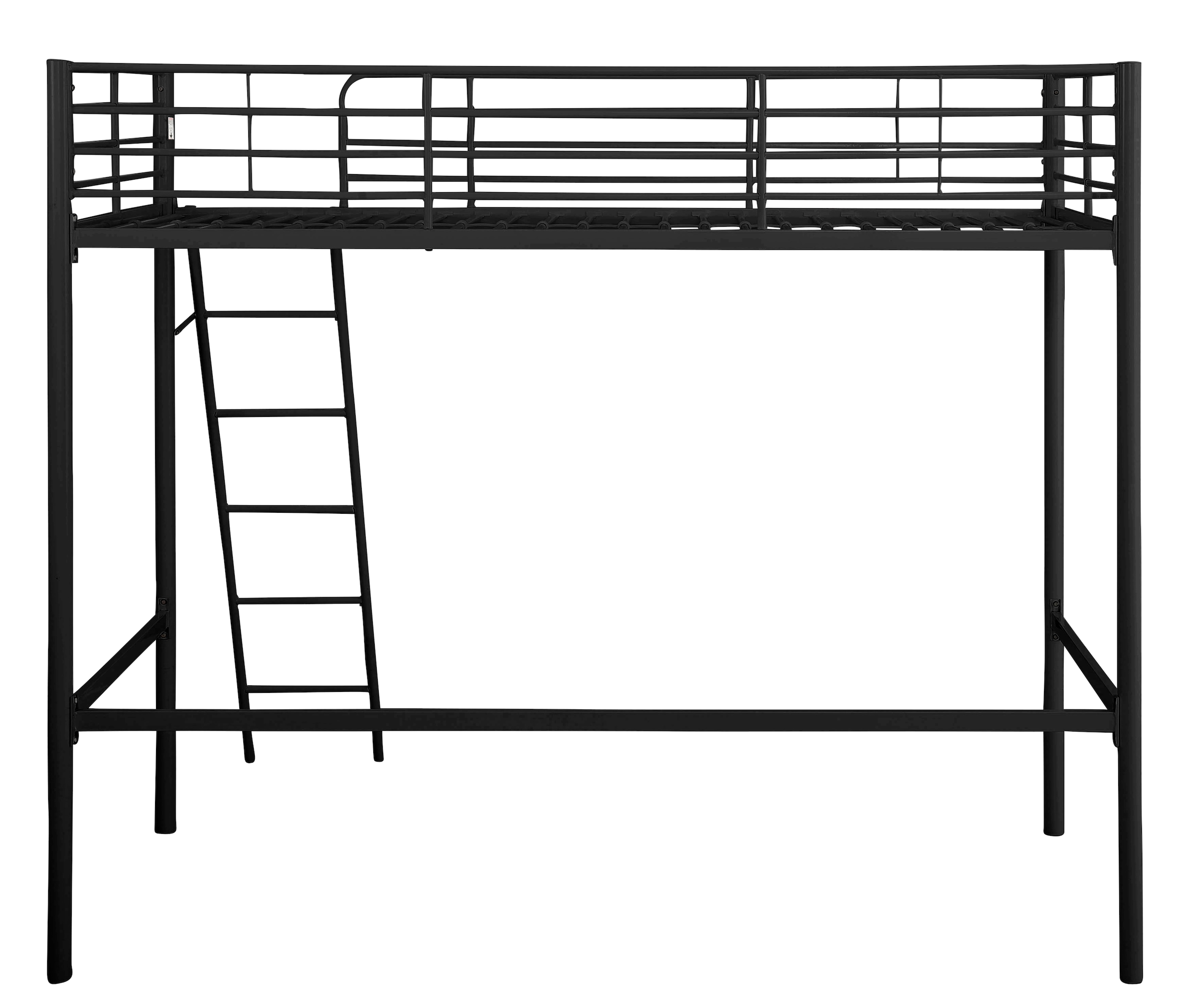 Lüttenhütt Hochbett »Hayo, Topseller! Zeitloses Metallbett, in mehreren Farben«, (Gesamtmaße (B/T/H) ca. 208/159/186 cm), inkl. Lattenrost, Absturzsicherung und Leiter aus Metall
