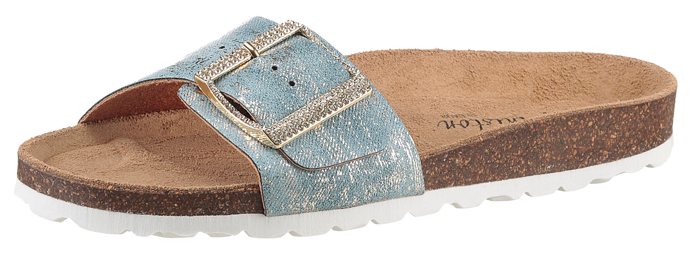 Aniston SHOES Pantolette, Sommerschuh, Strandschuh, Glitzersteine - NEUE KOLLEKTION