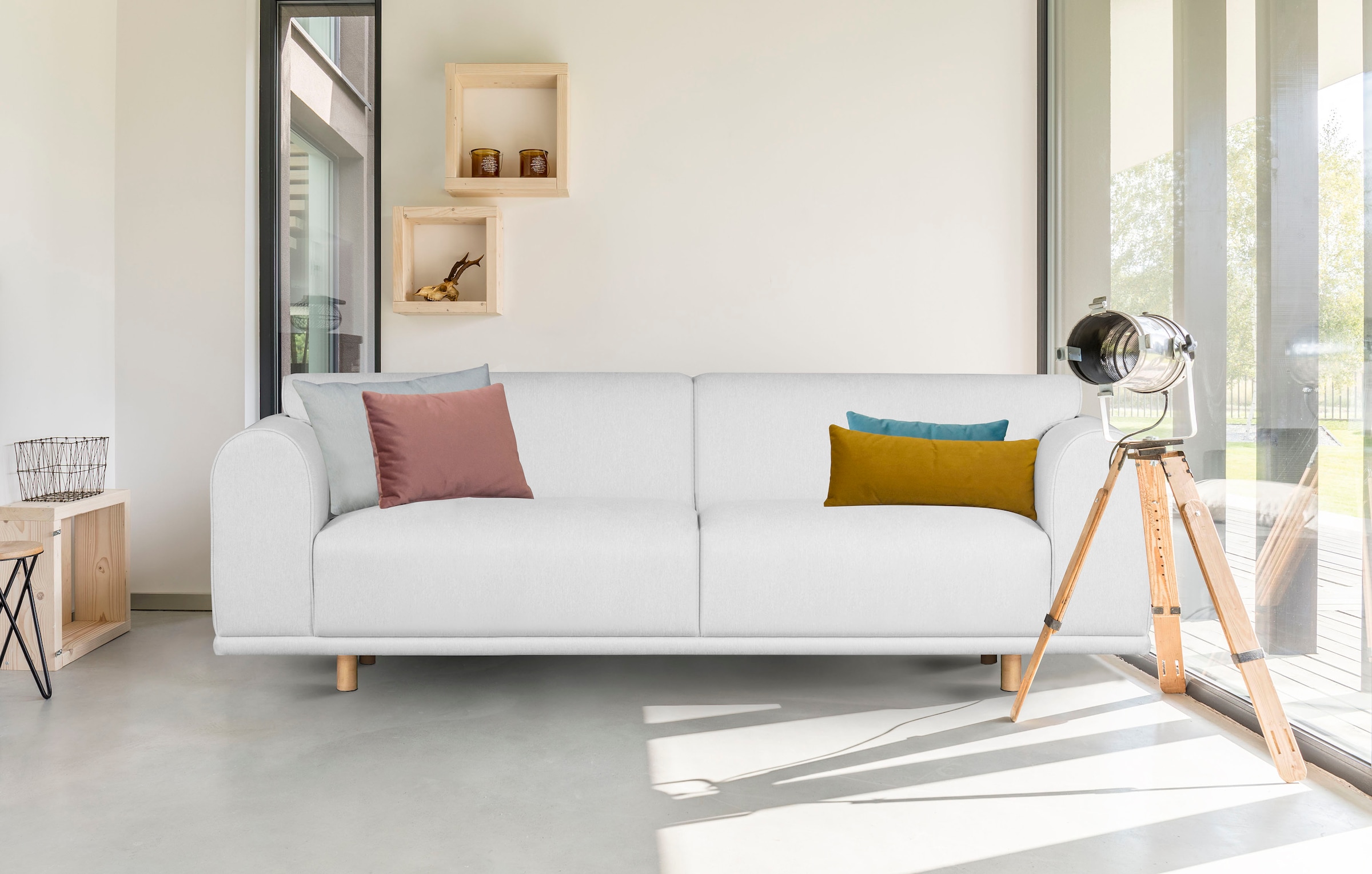 OTTO home 3-Sitzer »Maroon« in skandinavischem Design, mit losen Kissen günstig online kaufen