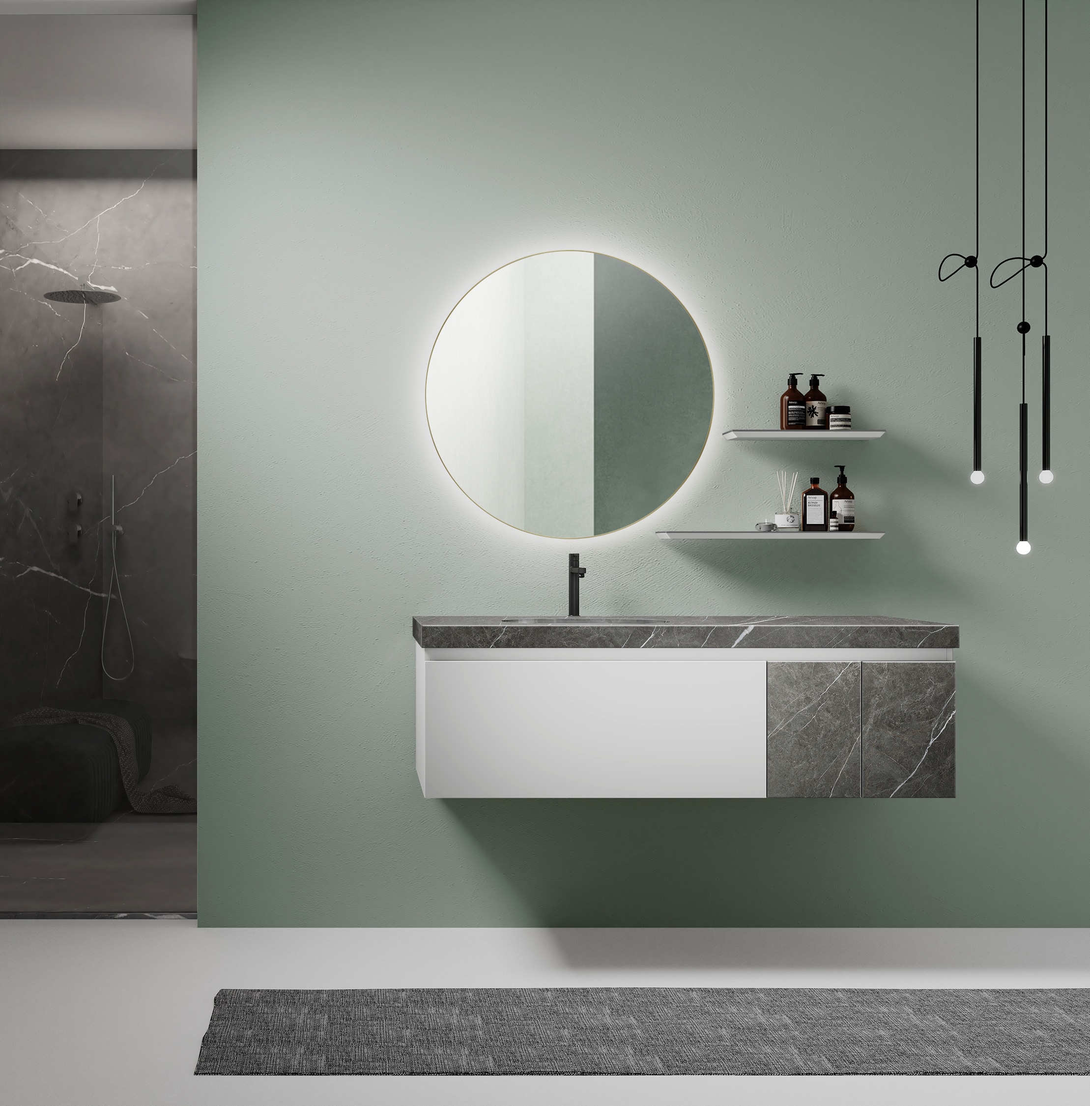 Talos Spiegel »TALOS CESA«, austauschbare LED Beleuchtung, Shine in matt, Ø 60 cm