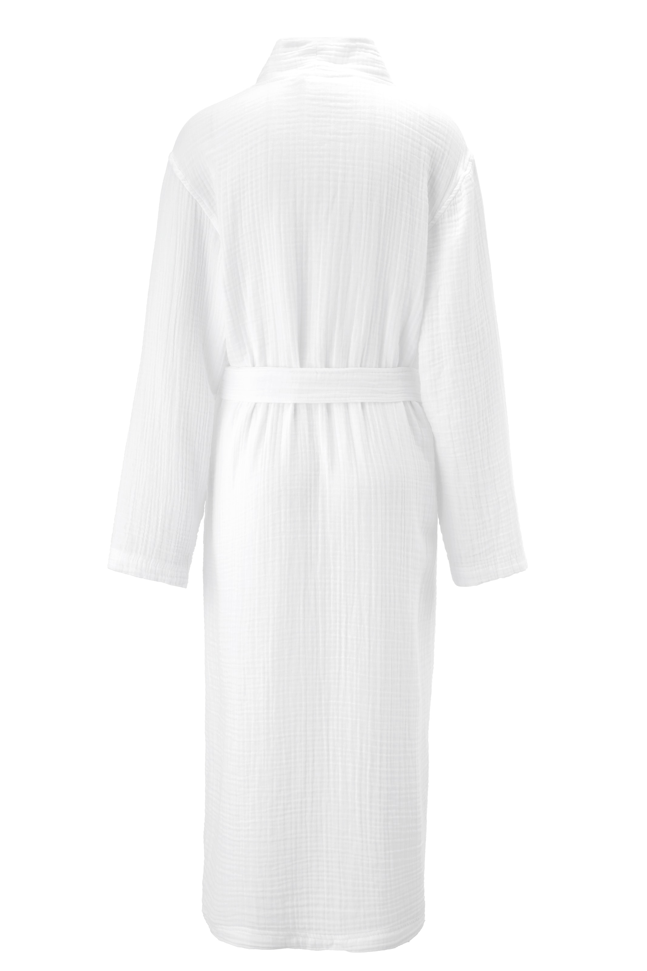 my home Bademantel »Juna Musselin, ideal für Sauna & Spa, Hotelbademantel, Morgenmantel« 1 Stk. tlg., modern, leichte Qualität, 100% Baumwolle