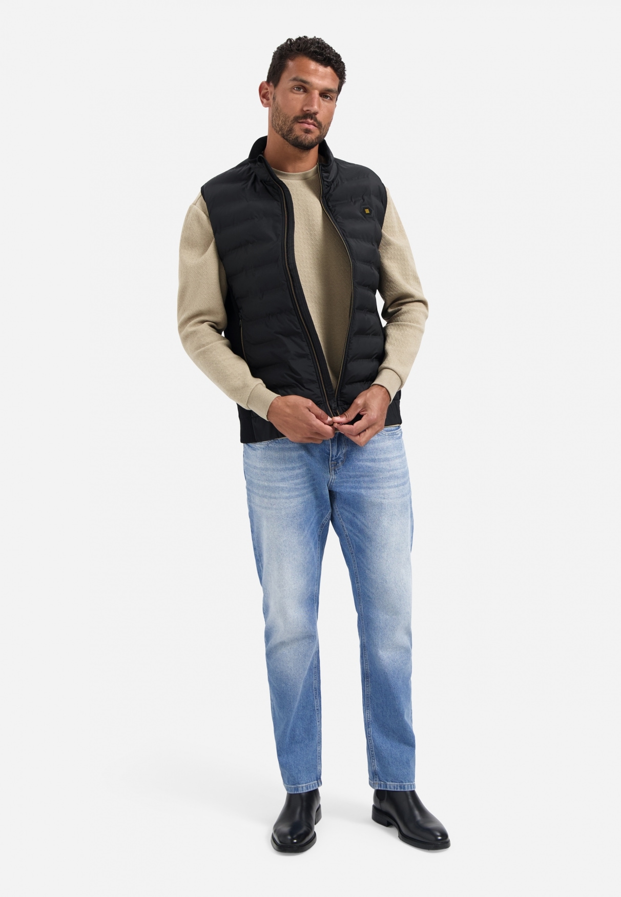 NO EXCESS Steppjacke »No Excess Gesteppte Weste Bodywarmer Padded Sealed Mix With Knit«