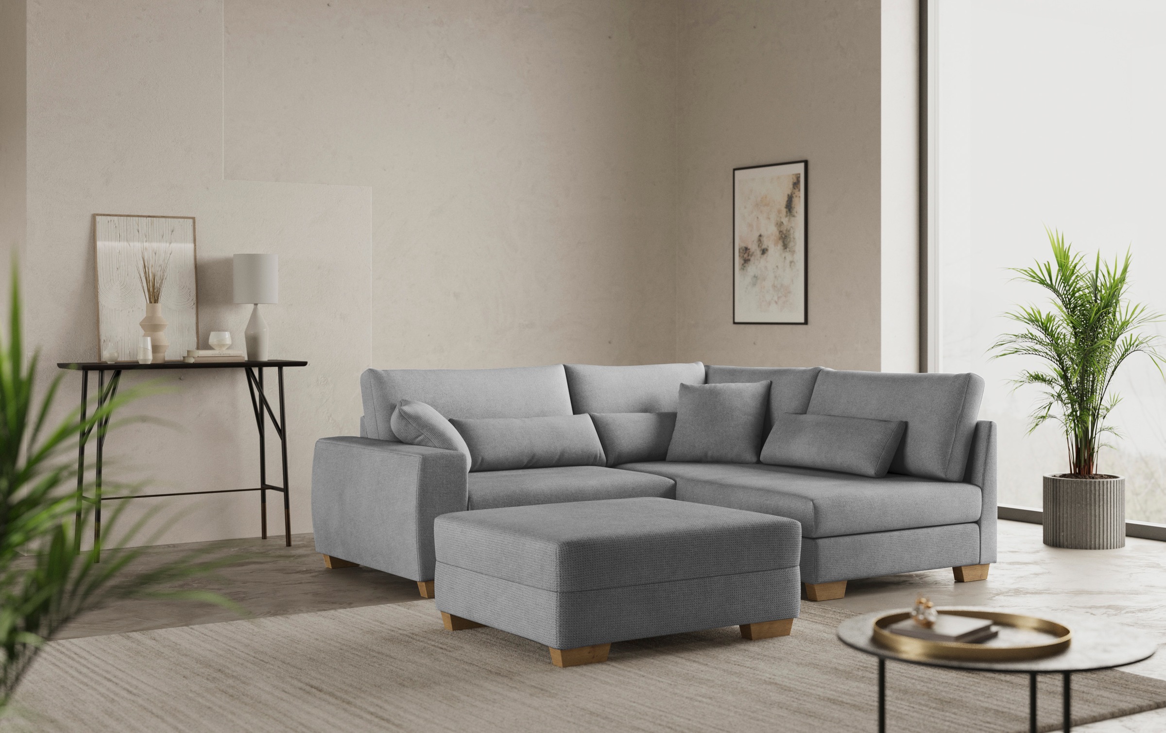 Mr. Couch Hocker »Helena«, Mit DuraSpring-Taschenfederkern, bis 140 kg belastbar