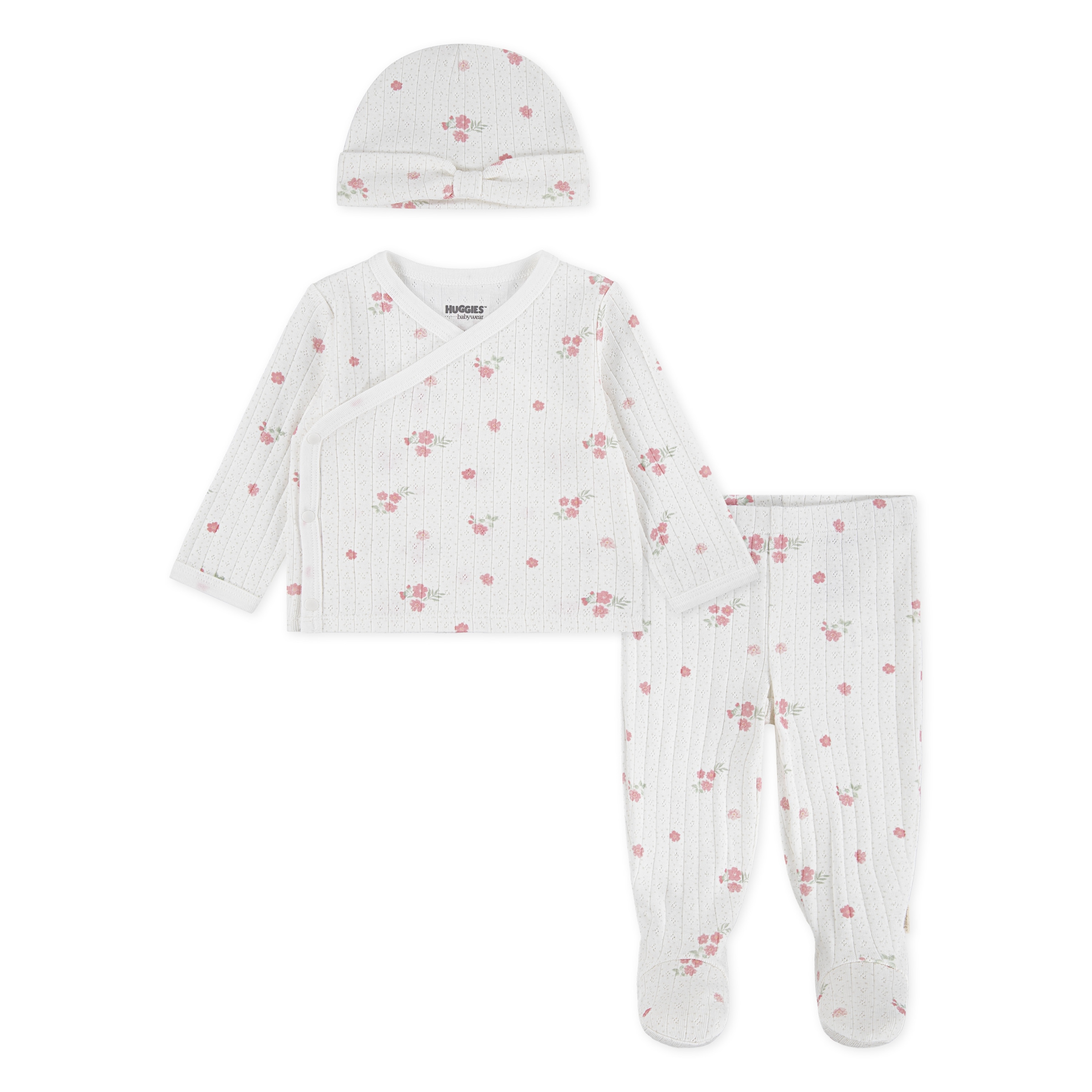 HUGGIES babywear Langarmshirt & Hose »HUGG FOOTED PANT SET+ATTACHMEN« Set,  mit All-Over Print