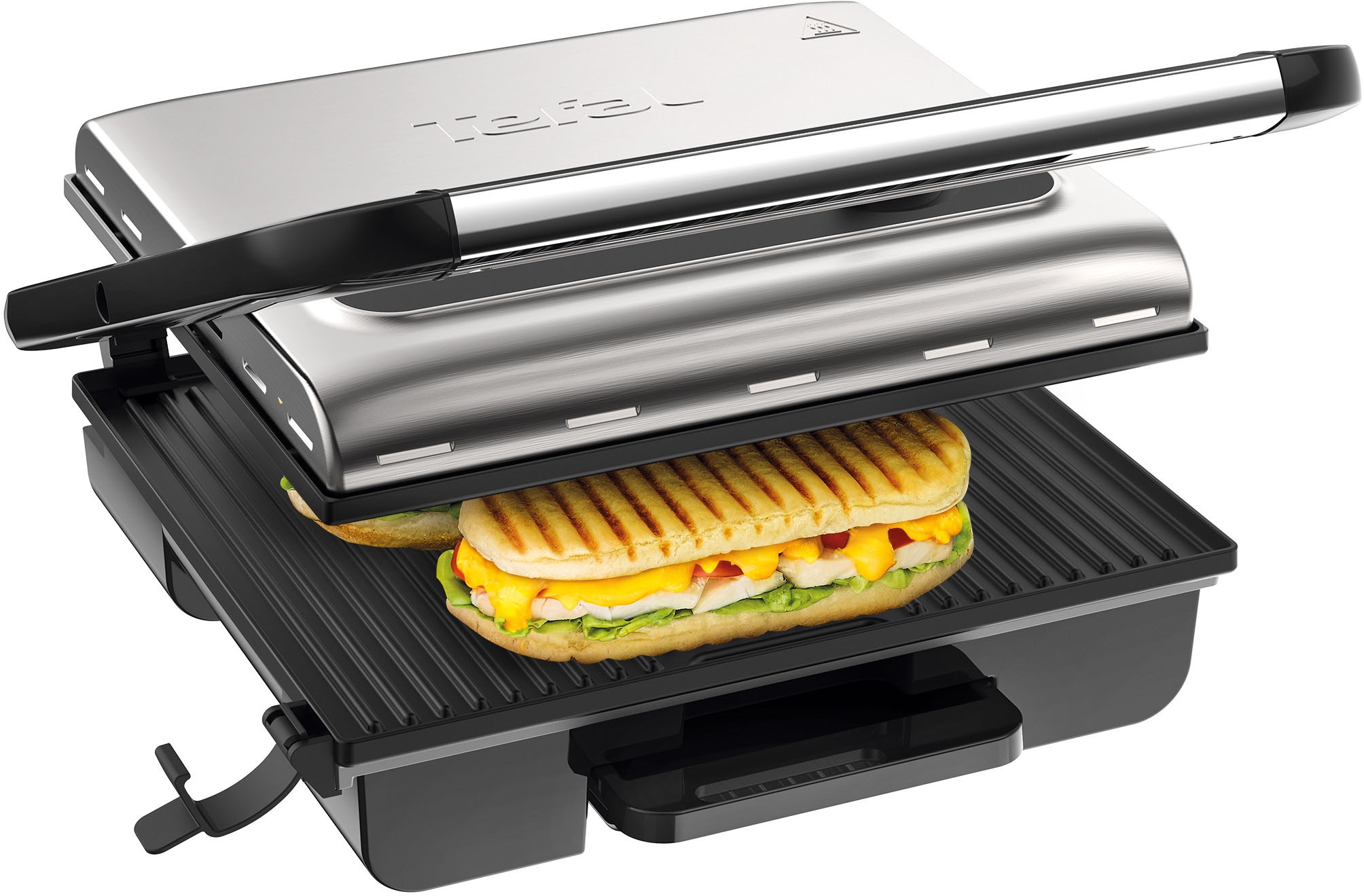 Tefal Kontaktgrill »GC242D Inicio Grill Adjust« 2000 regelbarer Thermostat günstig online kaufen