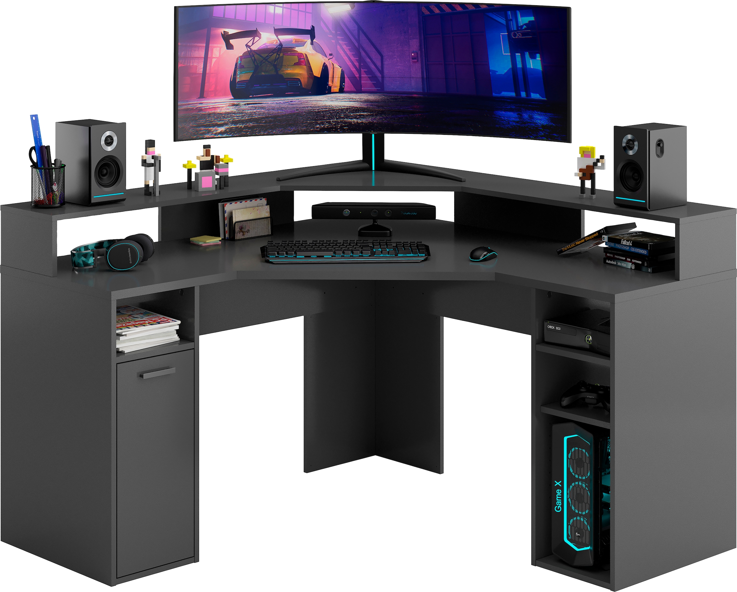 FMD Gamingtisch »Eckschreibtisch Zocker 2« günstig online kaufen