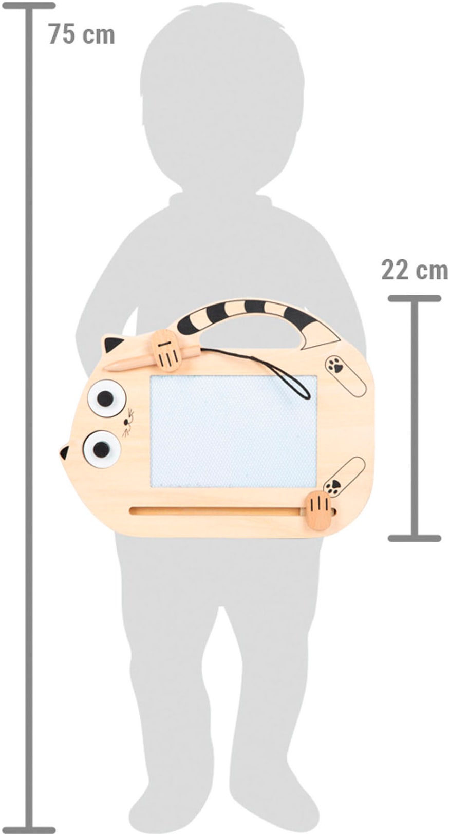 Small Foot Zaubertafel »Katze«, magnetisch, mit Tragegriff