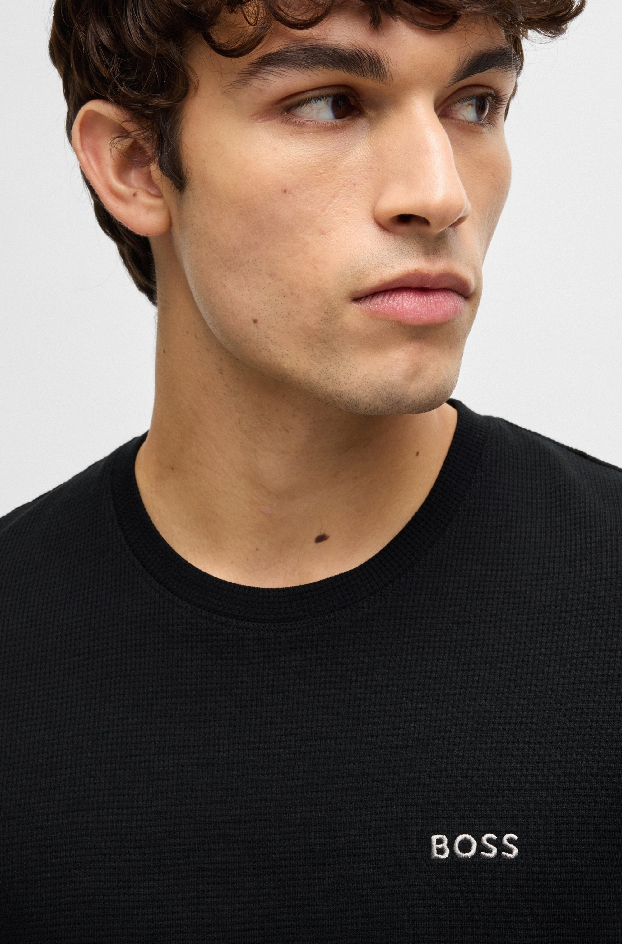 BOSS Pyjamaoberteil »Waffle T-Shirt«