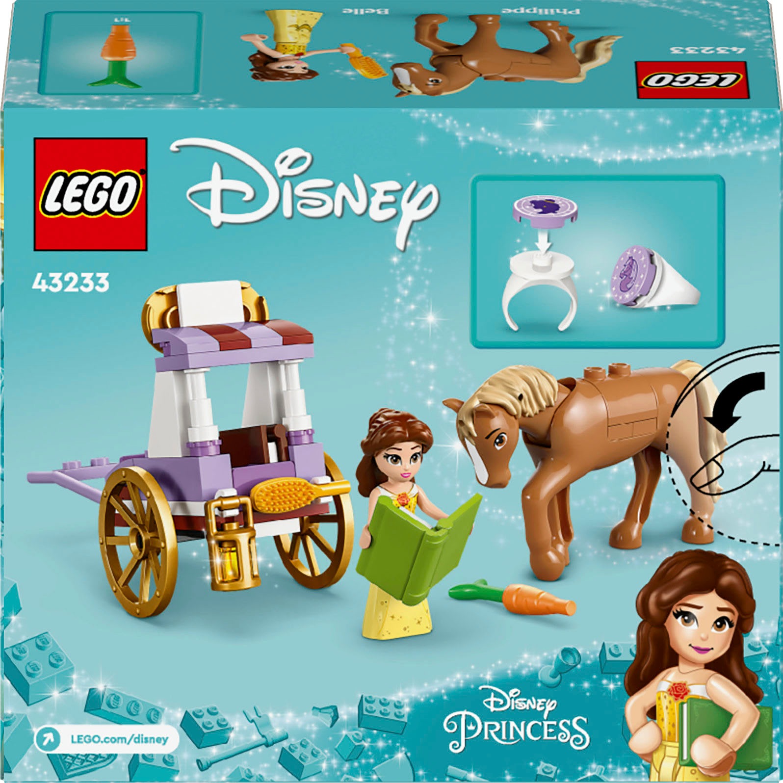 LEGO® Konstruktionsspielsteine »Belles Pferdekutsche (43233), LEGO Disney Princess«, (62 St.), Made in Europe