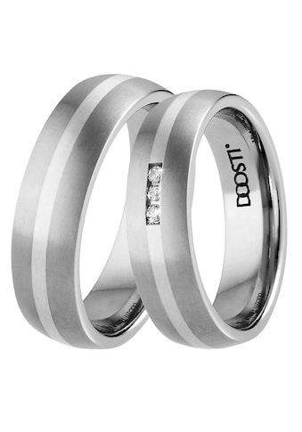 DOOSTI Trauring »TS-01-D, TS-01-H, SILVER LINE«, Made in Germany - wahlweise mit oder... kaufen